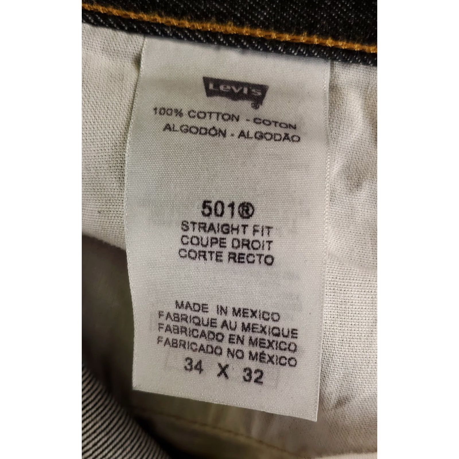 Levi's Levi's 501 XX Jeans Black Mens 34x32 34x31 Actual Straight Jeans Men Size 34 Inseam 31 Black Mens Size US 34 / EU 50 - 4 Thumbnail