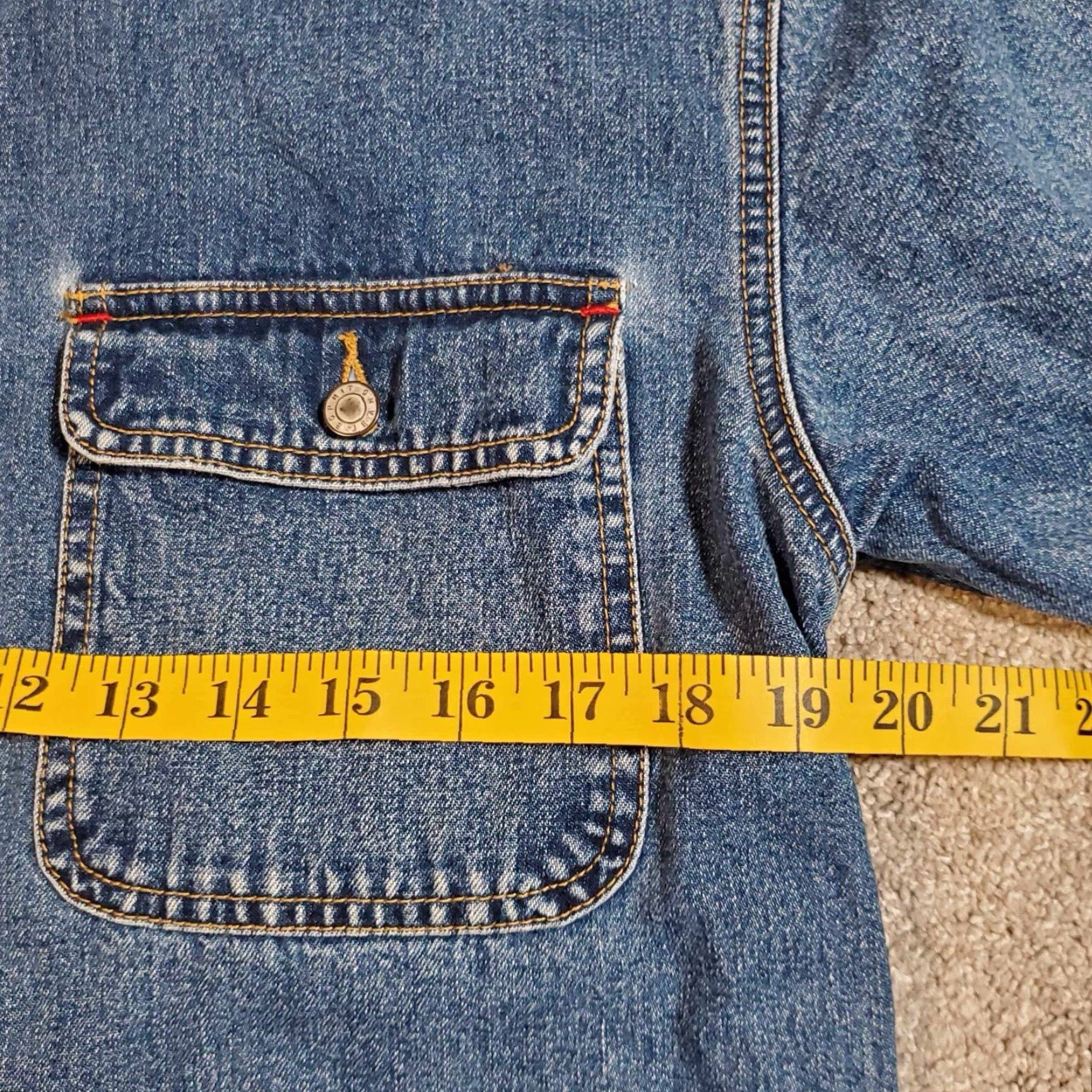 ESPIRIT VINTAGE Espirit Jacket Unisex Adults S Blue Denim Coat Workwear 90s Classic Size 28" / US 6 / IT 42 - 5 Thumbnail