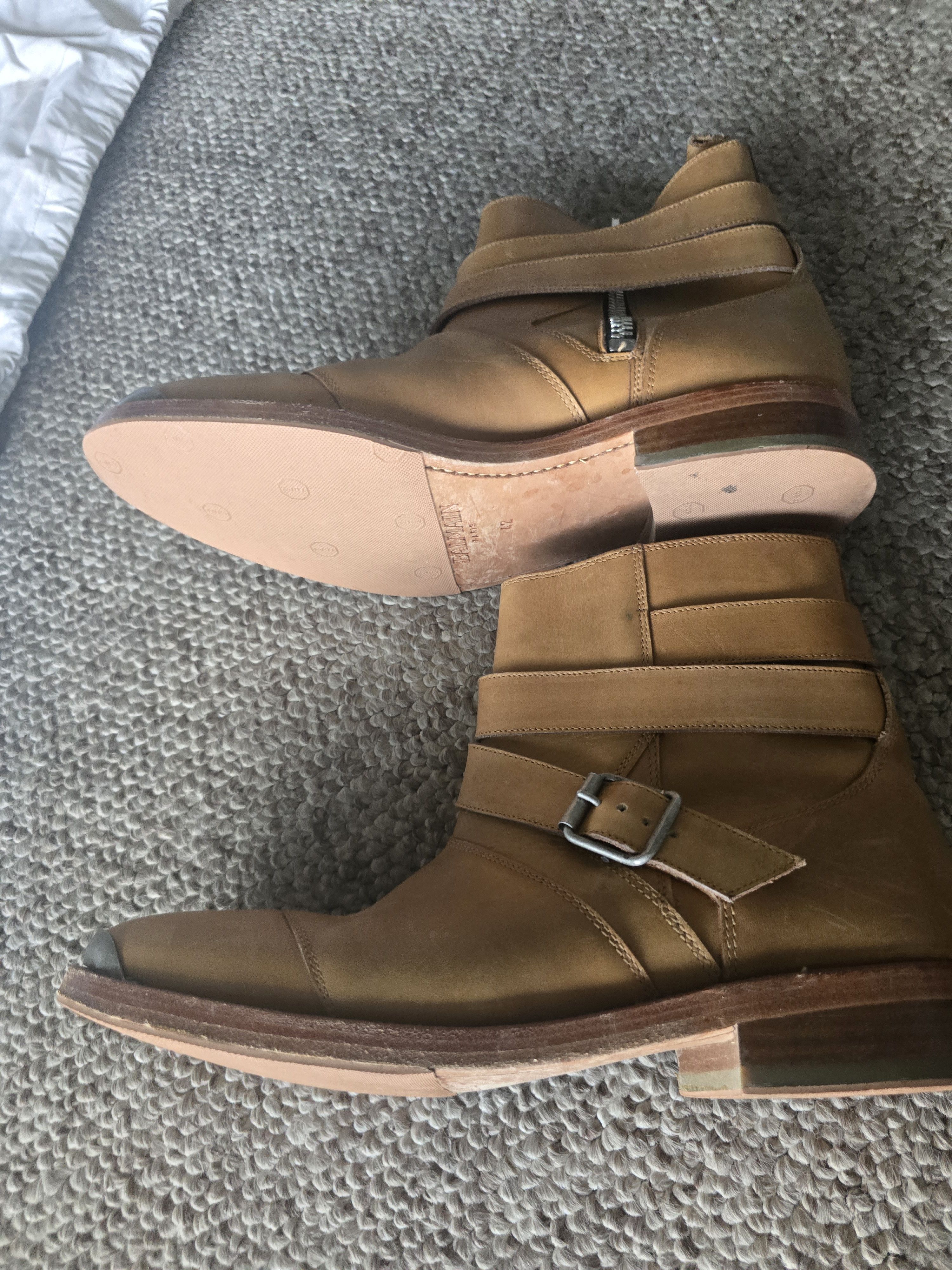 Balmain Homme SS11 Decarnin Era Engineer buckle boots Size US 9 / EU 42 - 2 Thumbnail