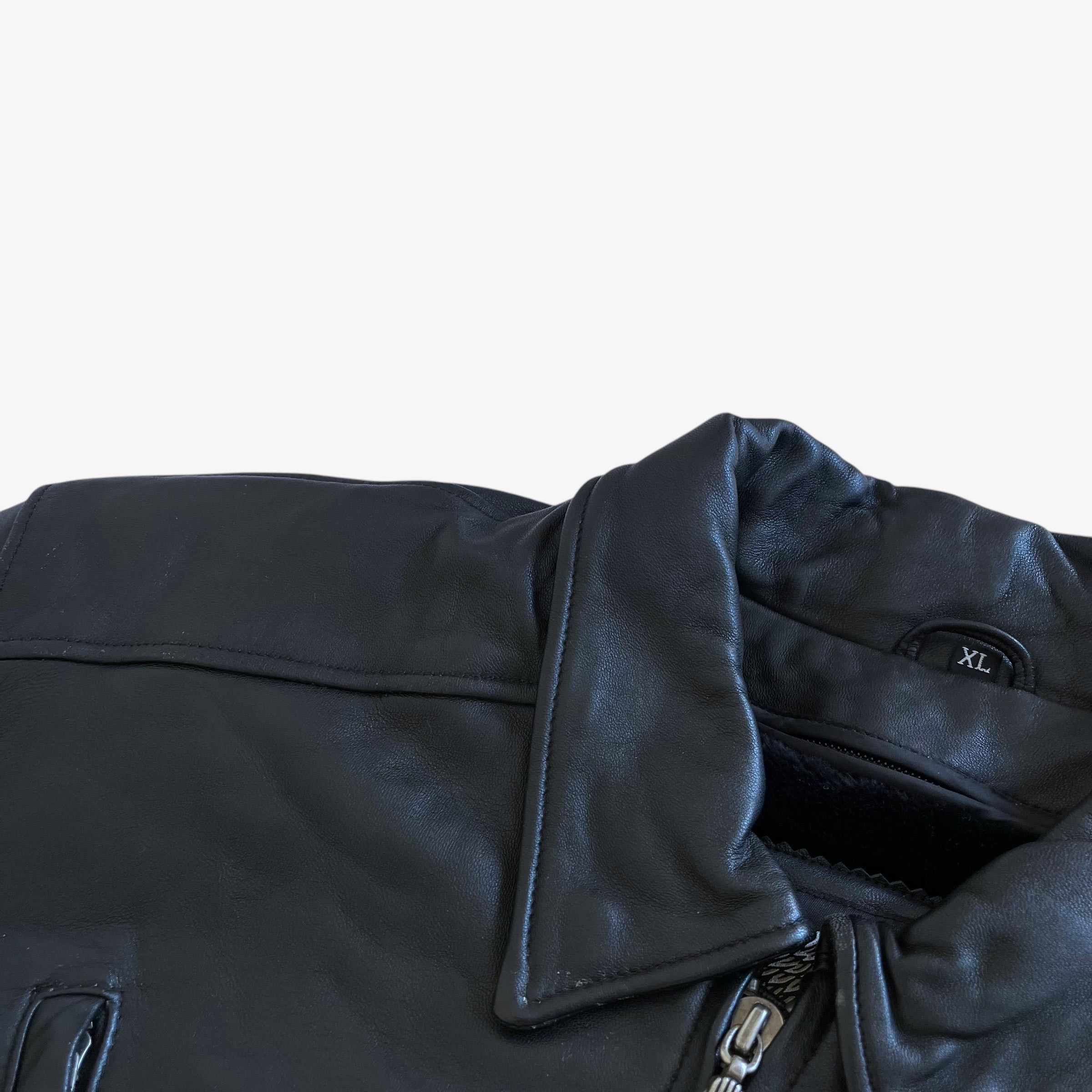 Harley Davidson Vintage 90s Men's Harley Davidson Black Leather Biker Jacket Size US L / EU 52-54 / 3 - 6 Thumbnail