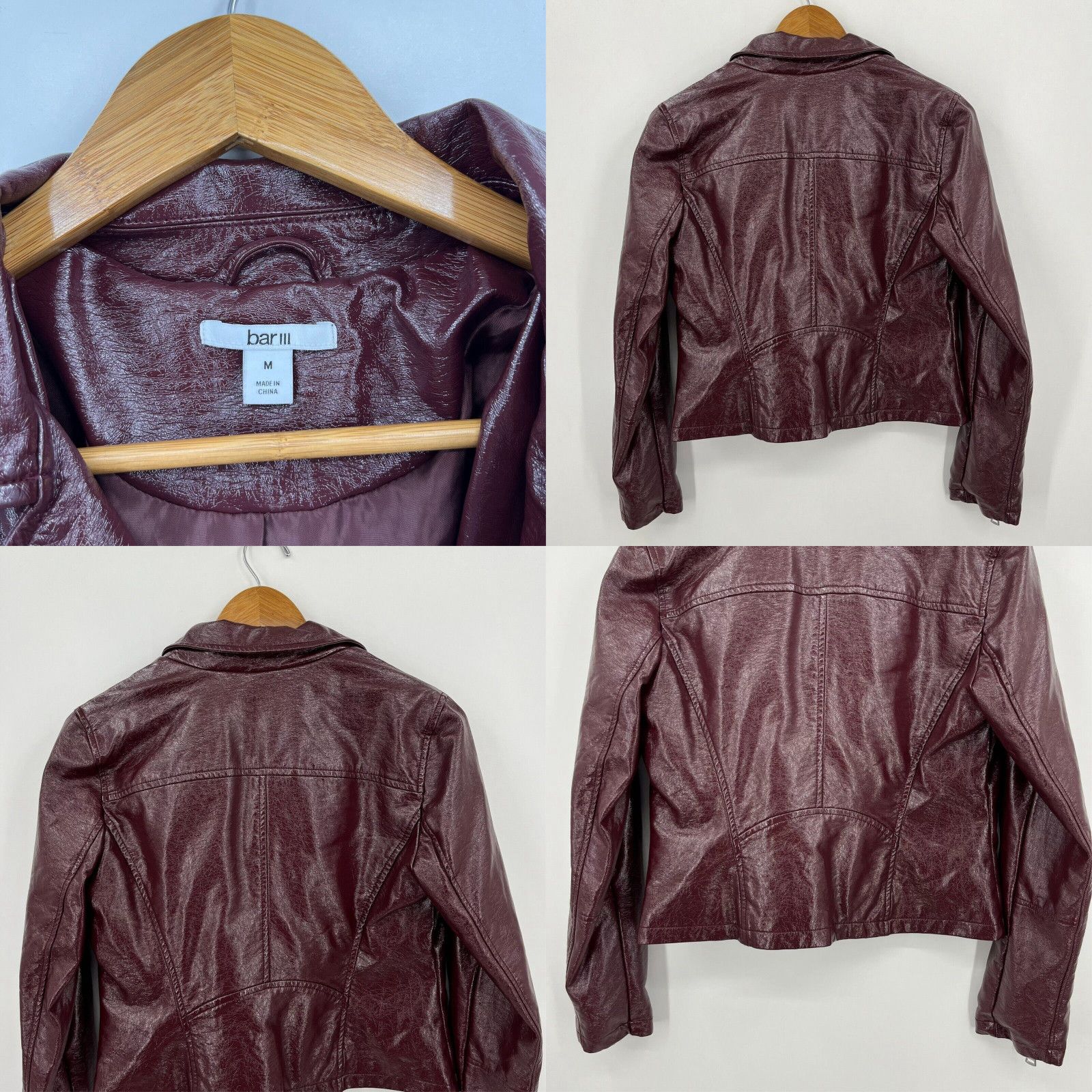 Bar iii faux leather jacket best sale