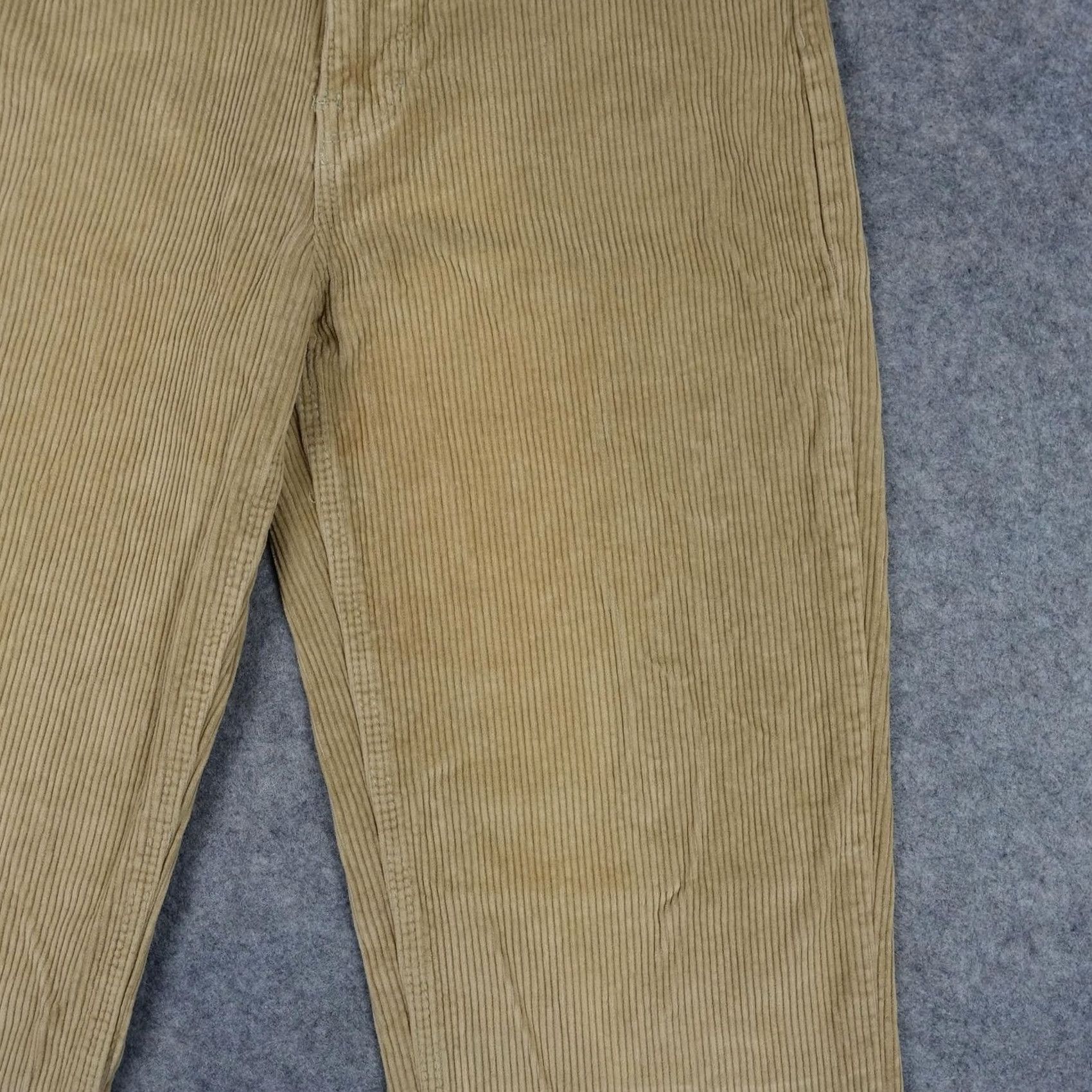 Empyre Empyre Tori Pants Womens 6 Beige High Rise Corduroy Straight Leg Casual Skater Brown Cotton 30 in Inseam Women Regular Pants Mens? Size 28" / US 6 / IT 42 - 4 Thumbnail