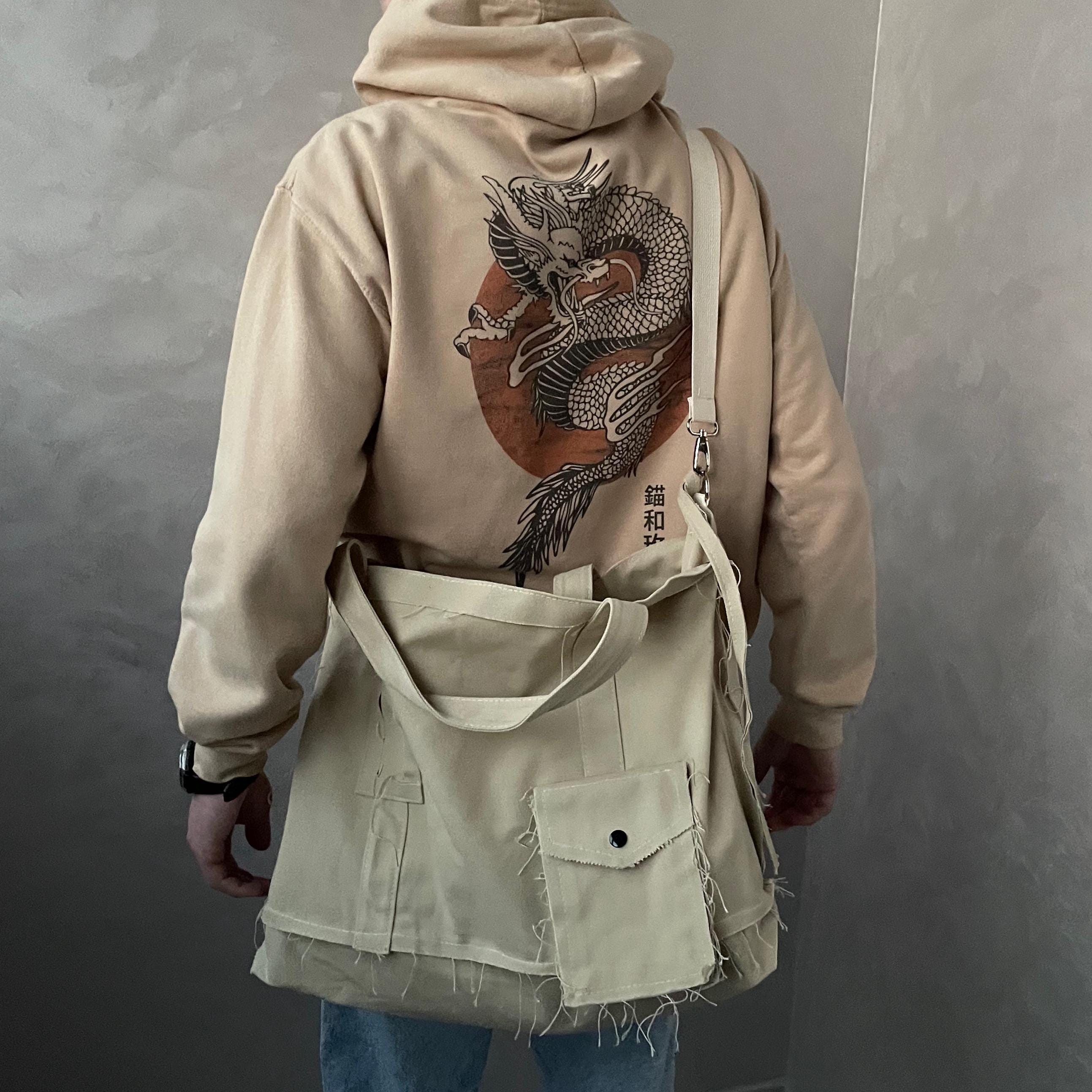 Other Large Canvas Messenger Bag y2k faded distressed crossbody Size ONE SIZE - 1 Thumbnail