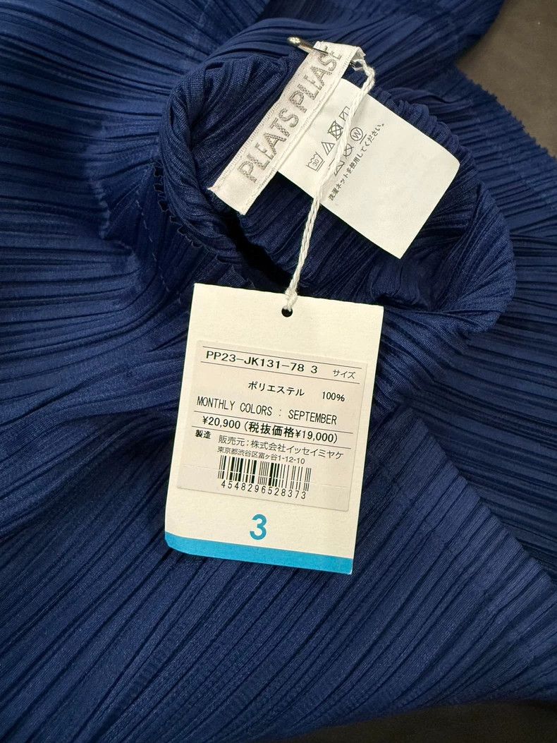 Issey Miyake issey miyake size:3 Round neck and long blue sleeves 2506- Size XXS / US 00 / IT 34 - 2 Thumbnail