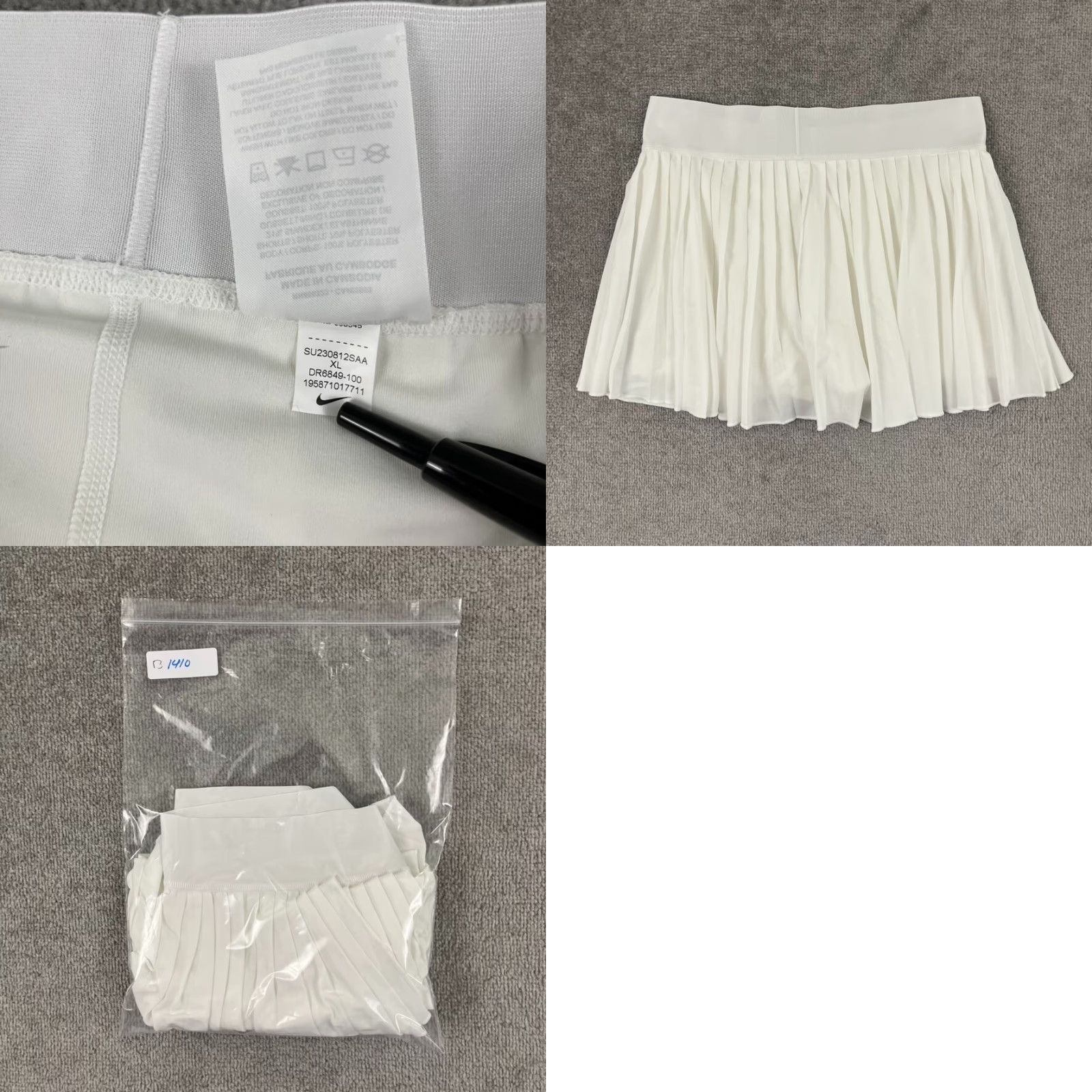 Nike Nike Skort Skirt Womens XL White Golf Tennis Core Advantage Pleated DR6849-100 Size 40" / US 18 - 8 Thumbnail