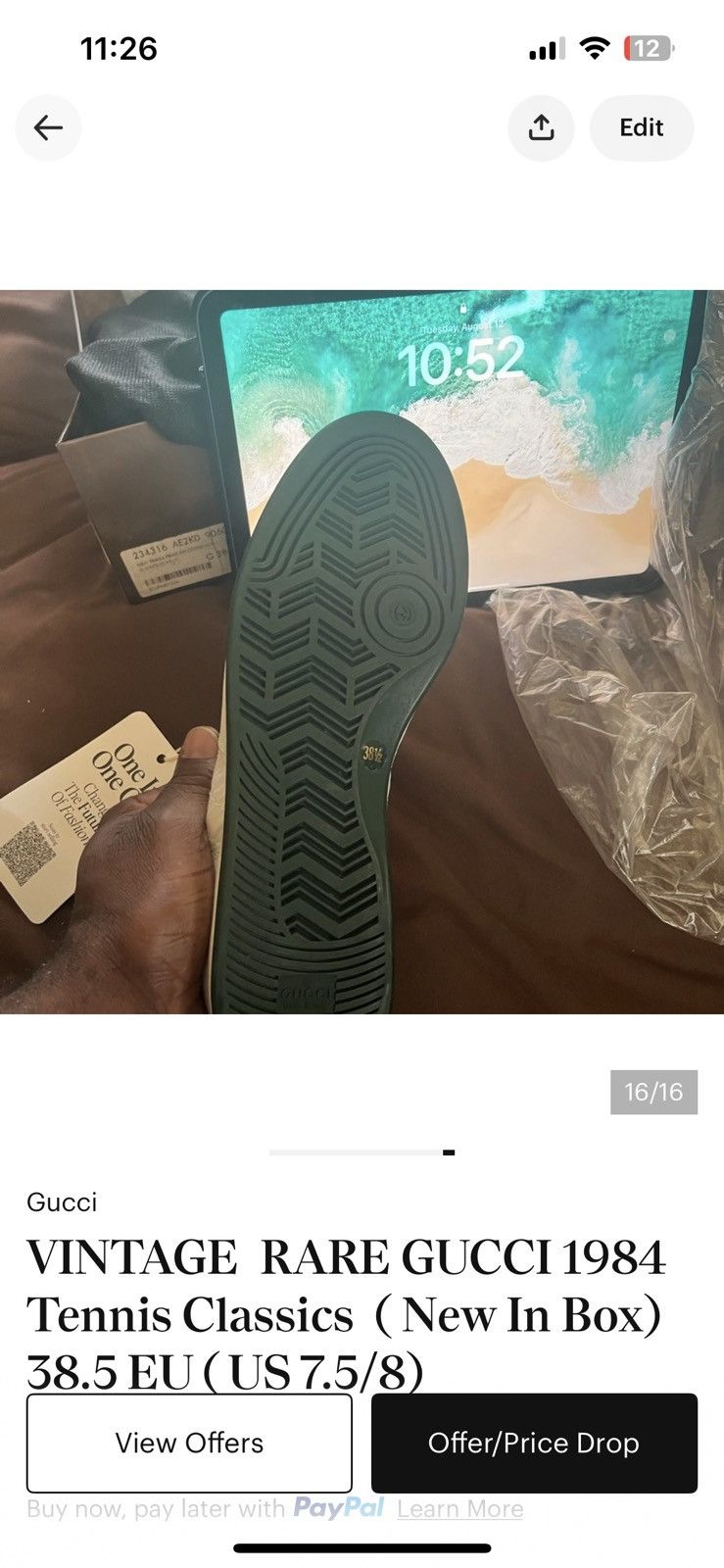 Gucci VINTAGE RARE GUCCI 1984 Tennis Classics (38.5 EU (US 7.5/8) Size US 8 / IT 38 - 13 Thumbnail