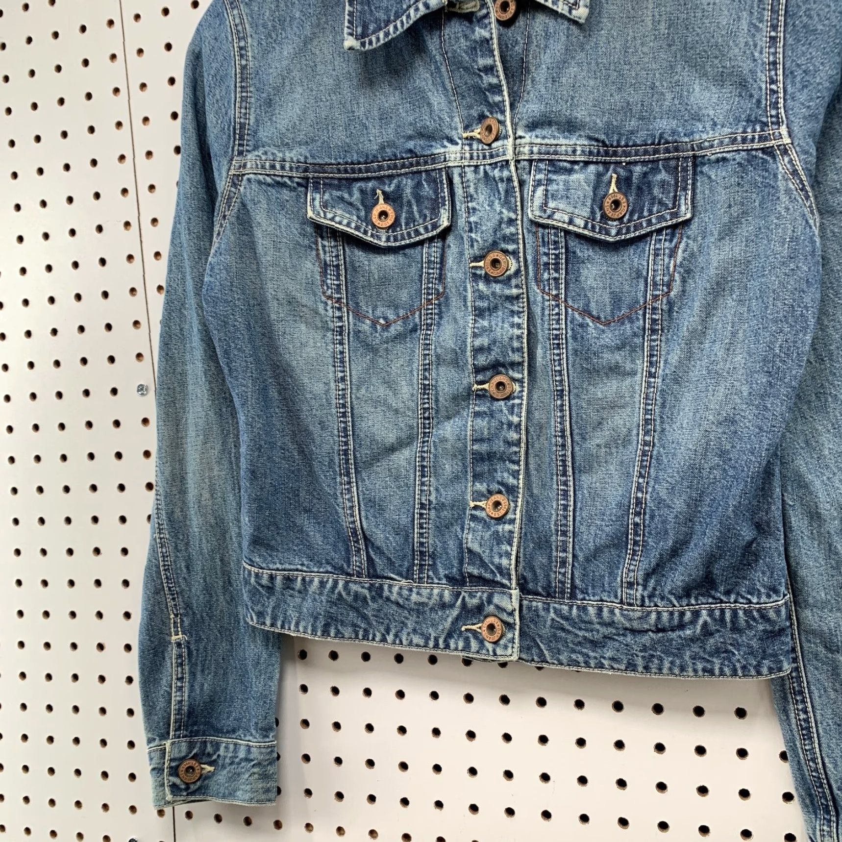 Gap VINTAGE Gap Denim Jacket Womens XS Blue Trucker Y2K Punk Biker XS Womens Jacket Denim Blue Punk Biker 1980s 1990s Gap Size XS / US 0-2 / IT 36-38 - 6 Thumbnail