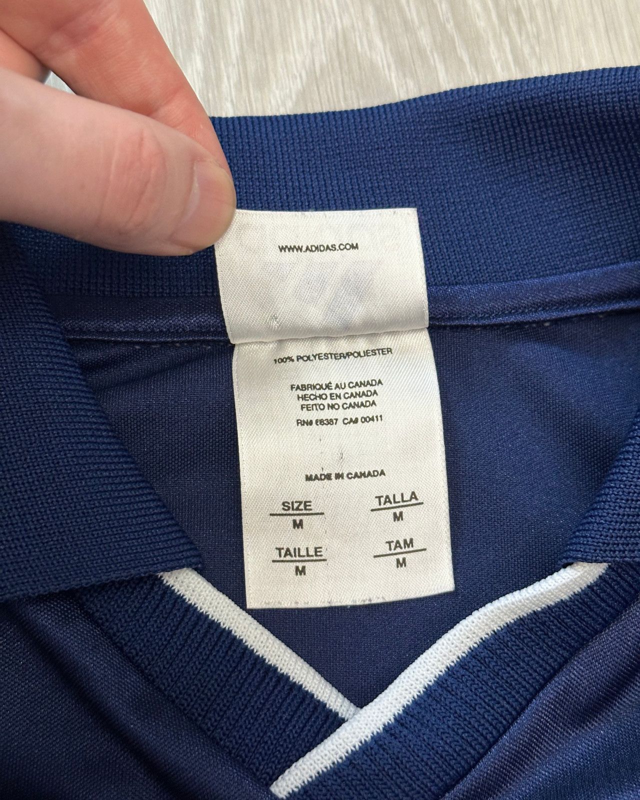 Adidas Vintage 90's Adidas #9 Navy Blue Soccer Jersey - Size Medium Size US M / EU 48-50 / 2 - 6 Thumbnail
