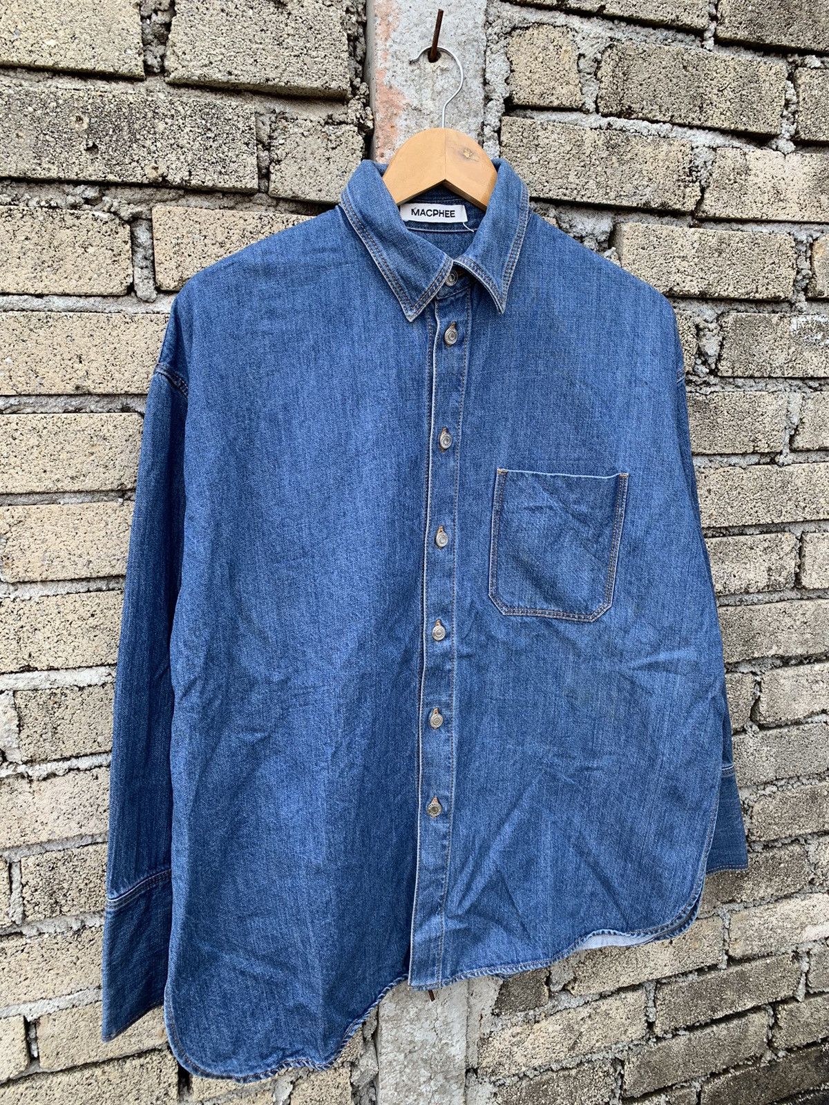 Japanese Brand 🔥Steals🔥 Macphee denim shirt button up Size L / US 10 / IT 46 - 3 Thumbnail