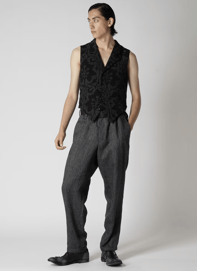 Yohji Yamamoto Yohji Yamamoto Pour Homme - FLAX TOP GABARDINE SLIM PANTS Size US 30 / EU 46 - 6 Thumbnail