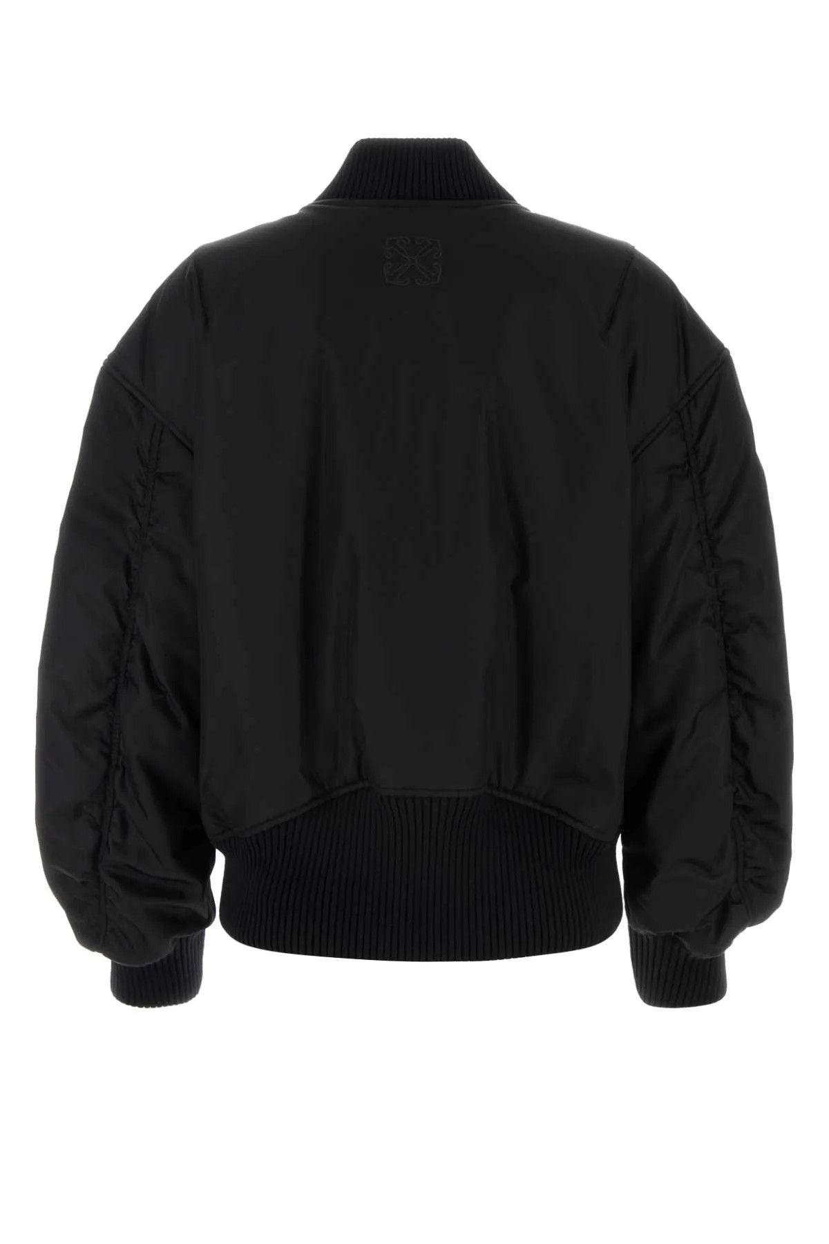 Off-White o1s22i1n0824 Nylon Twill Bomber Jacket in Black Size M / US 6-8 / IT 42-44 - 2 Thumbnail