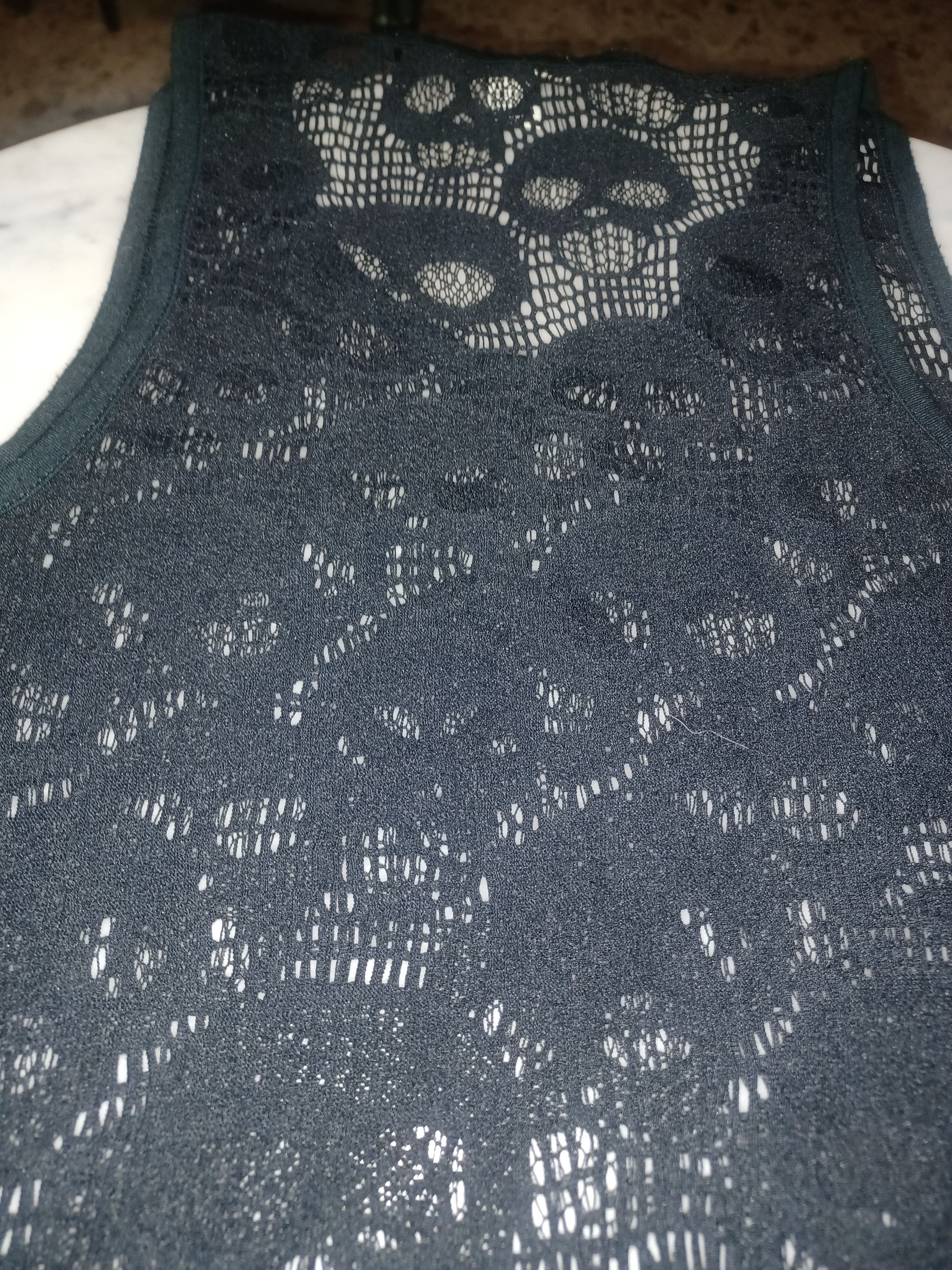 Other Love By Design Women's Top Lacey Skulls Large Black Size L / US 10 / IT 46 - 5 Thumbnail