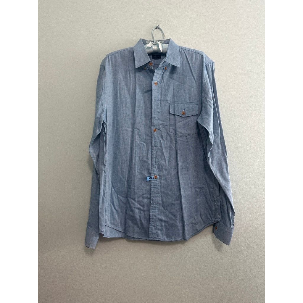 J.Crew J Crew blue denim slim fit long sleeve button down size M Size US M / EU 48-50 / 2 - 2 Thumbnail