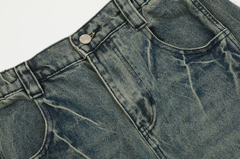 Japanese Brand American-style men's lightning loose wide-leg flared jeans Size US 32 / EU 48 - 4 Thumbnail