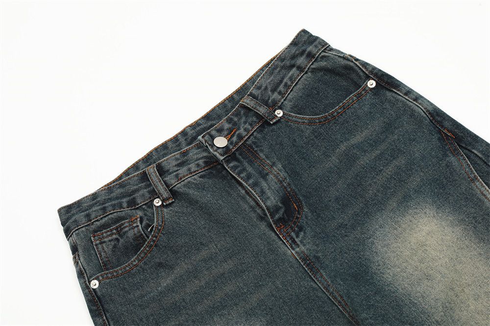 Japanese Brand × Jean Men's loose trendy patchwork jeans with metal buttons Size US 34 / EU 50 - 4 Thumbnail