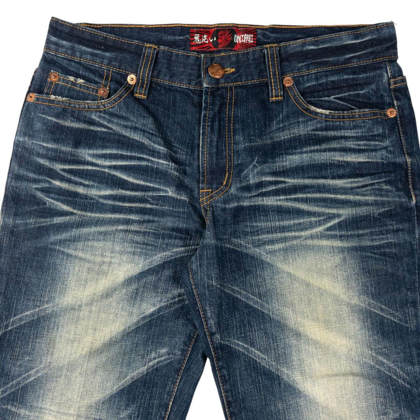 Onia Vintage Oniarai Embroidered Monster Denim Jeans Size W33 Size US 33 - 4 Thumbnail