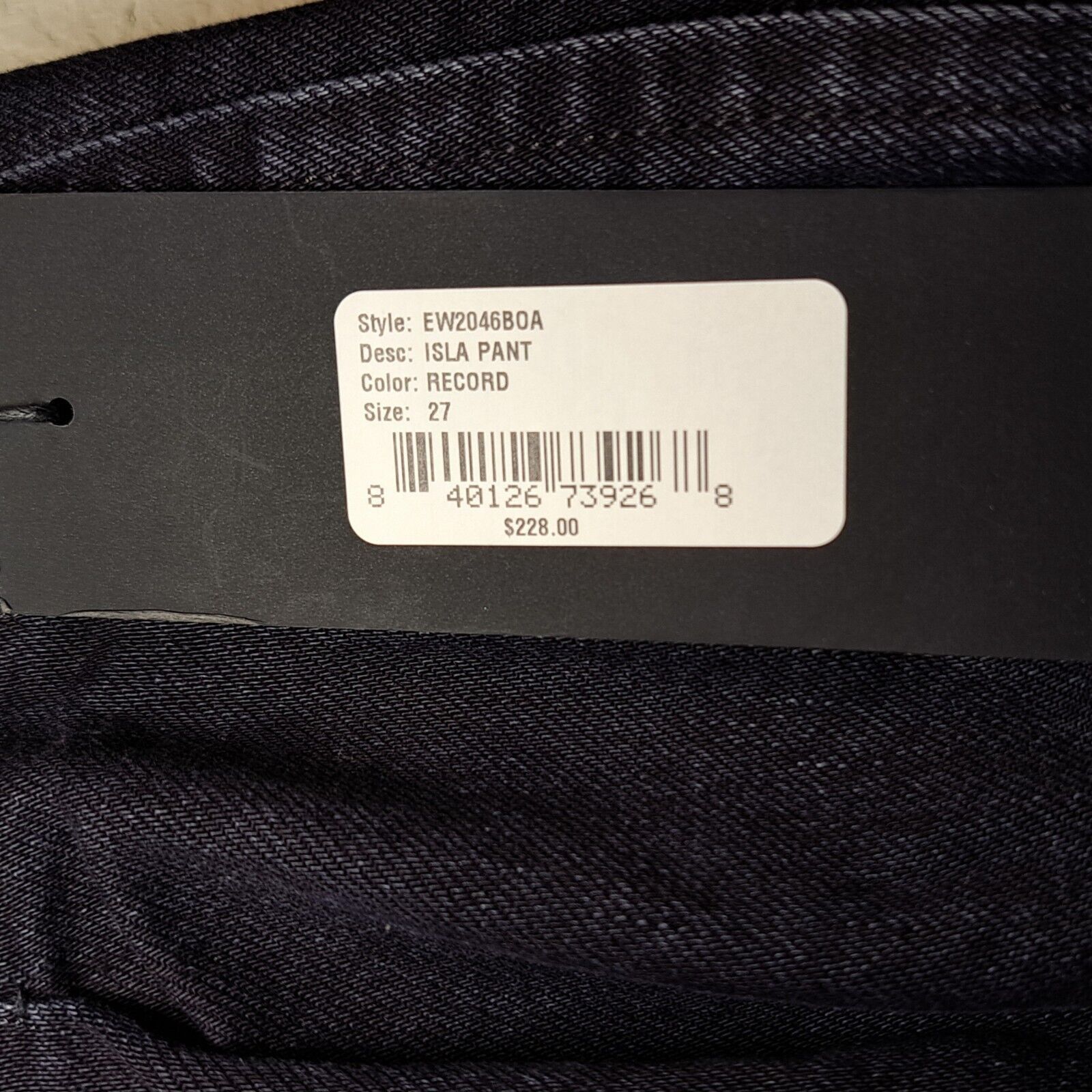 Edwin Edwin Jeans Isla Pant Color: Record, Black Size 27 NWT Size 27" / US 4 / IT 40 - 3 Thumbnail