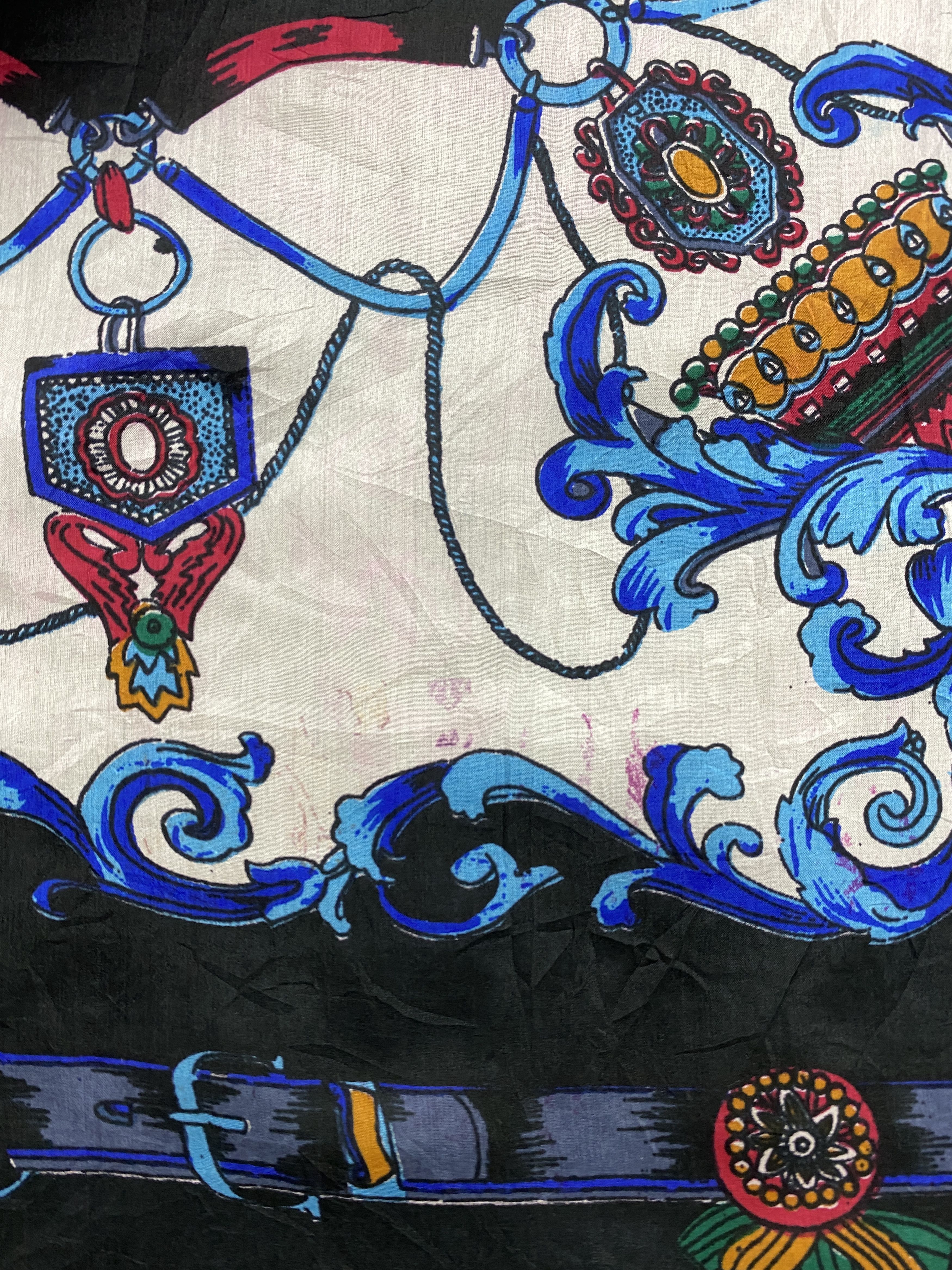 Japanese Brand Japan Brand Silk Scarf Shawl Babushka head Scarf SN0049 Size ONE SIZE - 6 Thumbnail