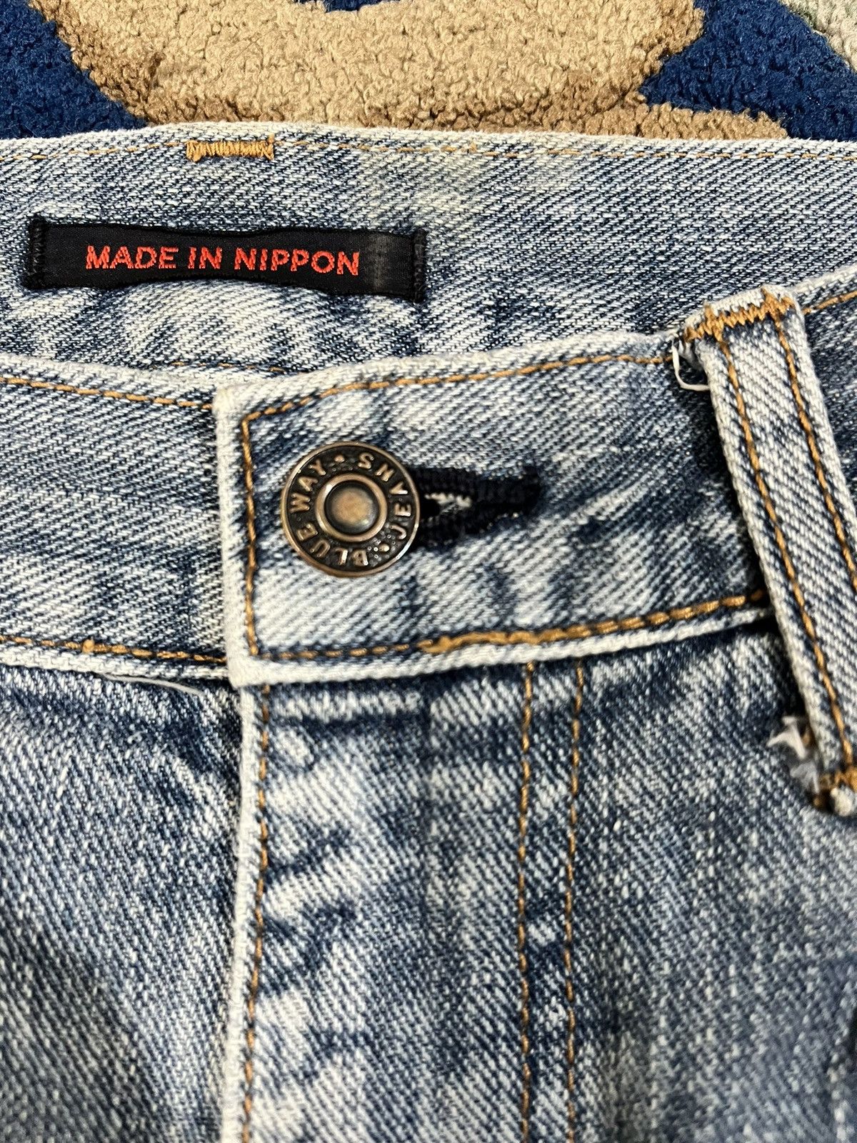 Blue Blue Japan × Japanese Brand Vintage Blue Way Distressed Denim Size US 31 - 7 Thumbnail