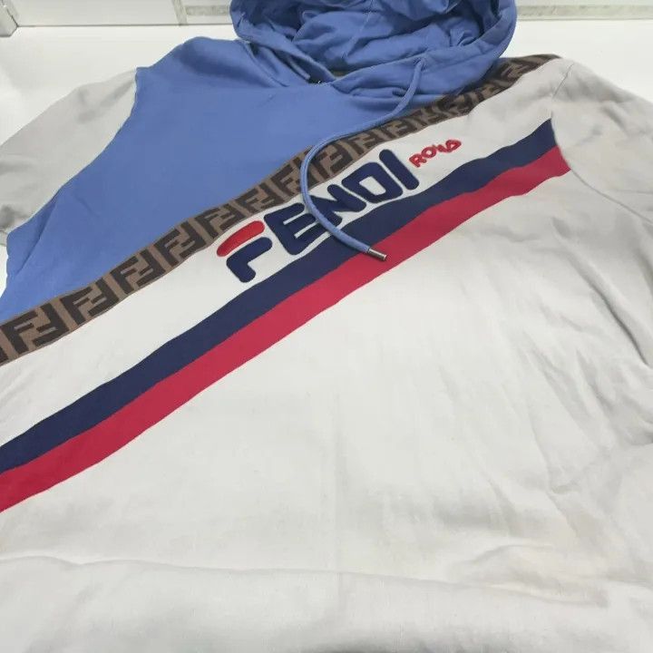 Fendi Fendi Color Block Hooded Sweatshirt -2507 Size US XXL / EU 58 / 5 - 7 Thumbnail