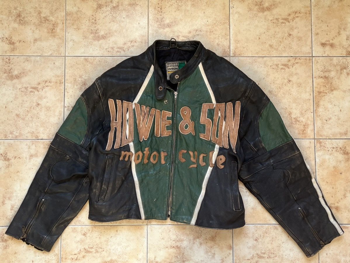 Other Howie & Sons Vintage Leather Jacket MK RACING Size US XL / EU 56 / 4 - 7 Thumbnail