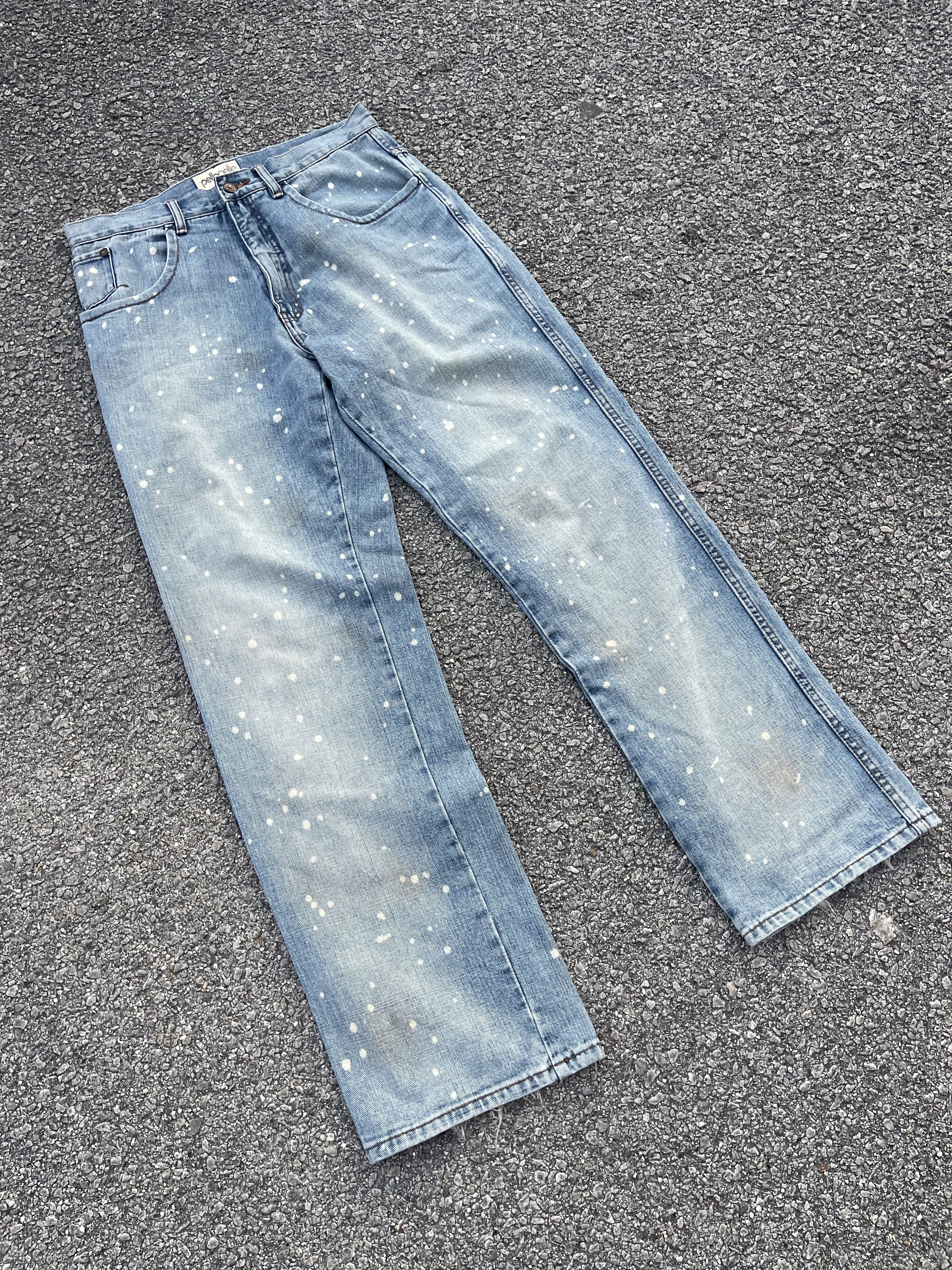 Marc Buchanan Vintage Baggy Wide Leg Pelle Pelle Faded Distressed Size US 33 - 4 Thumbnail