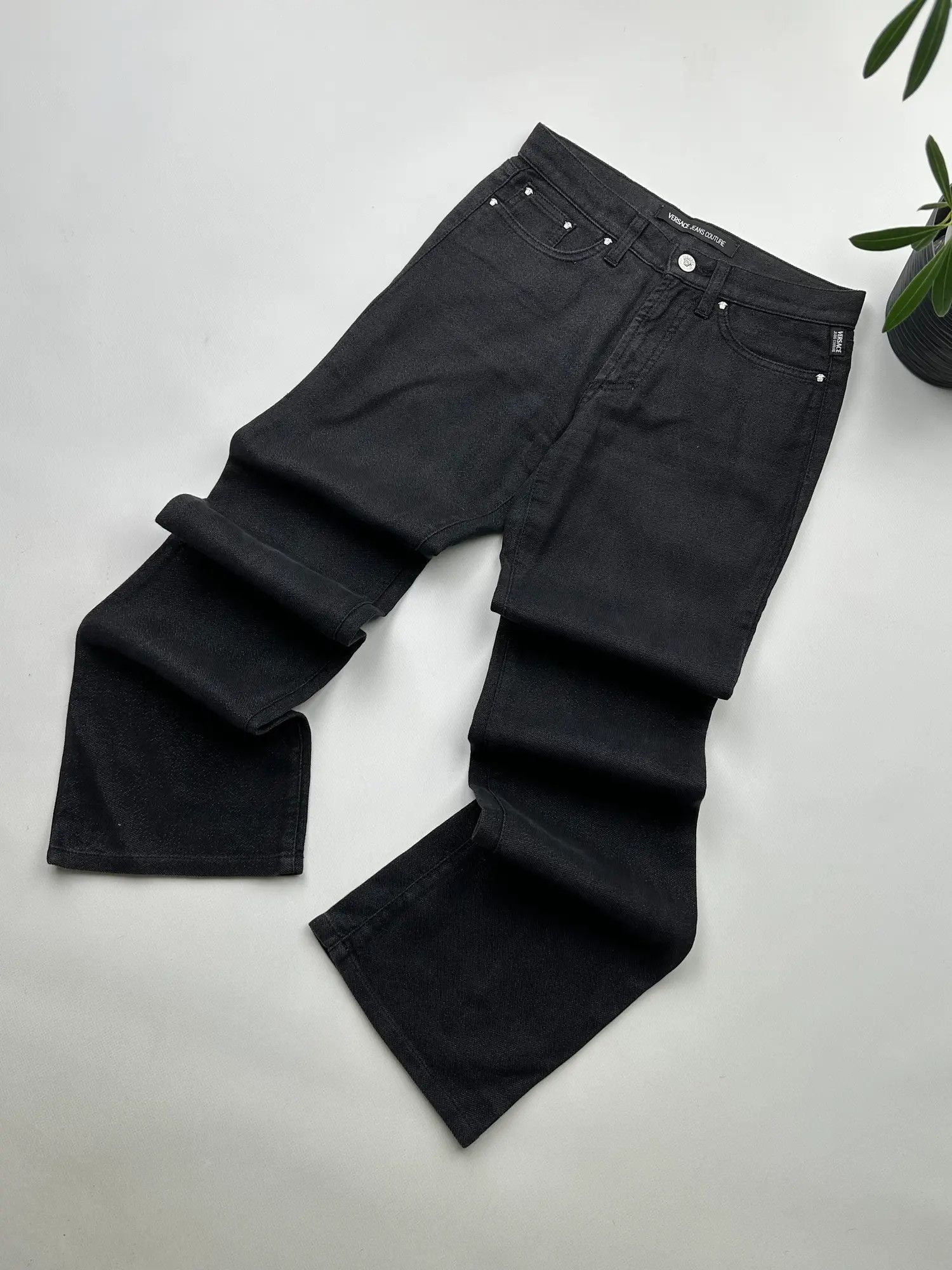 Versace Versave Jeans Couture Vintage Light Flare Pants (125) Size 26" / US 2 / IT 38 - 1 Thumbnail