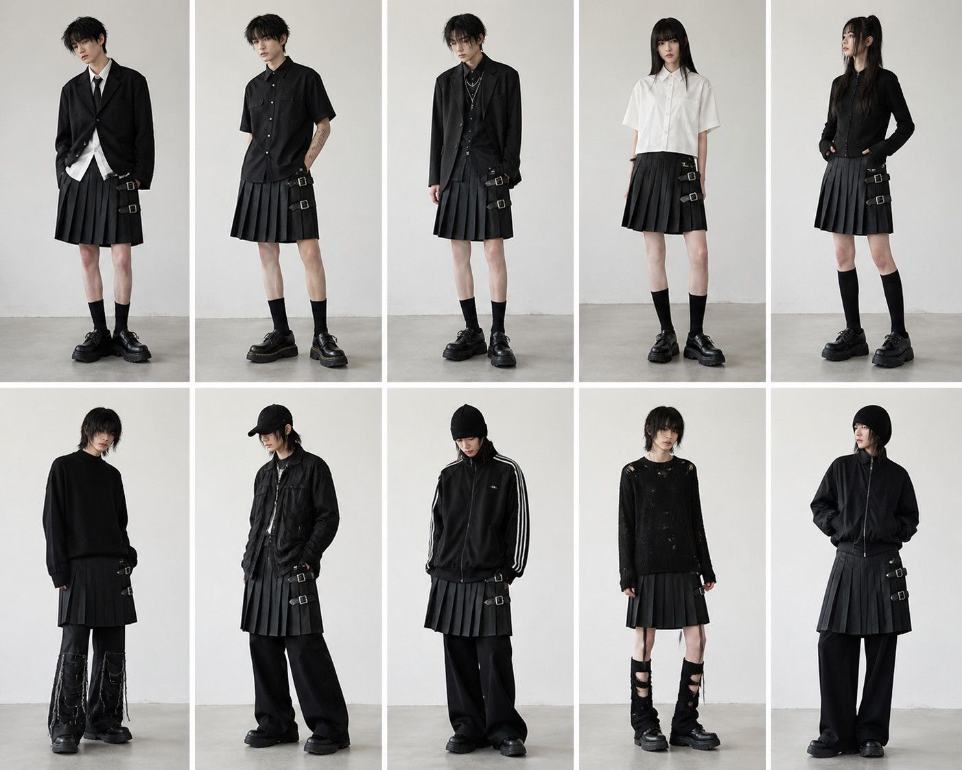 Comme des Garcons Homme Plus COMME des GARCONS - Side Adjuster Pleated Skirt Apron Size US 30 / EU 46 - 4 Thumbnail