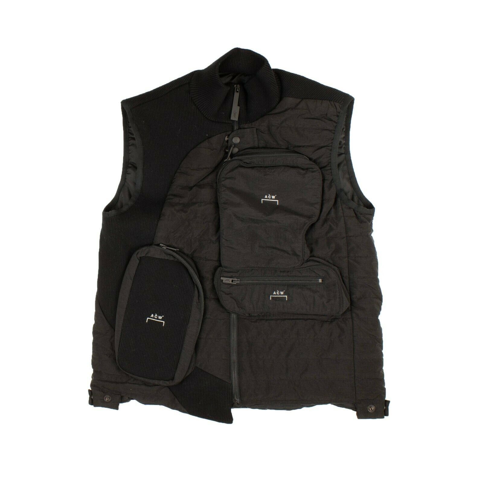 image of A Cold Wall Black Down Turtleneck Vest Size M, Men's