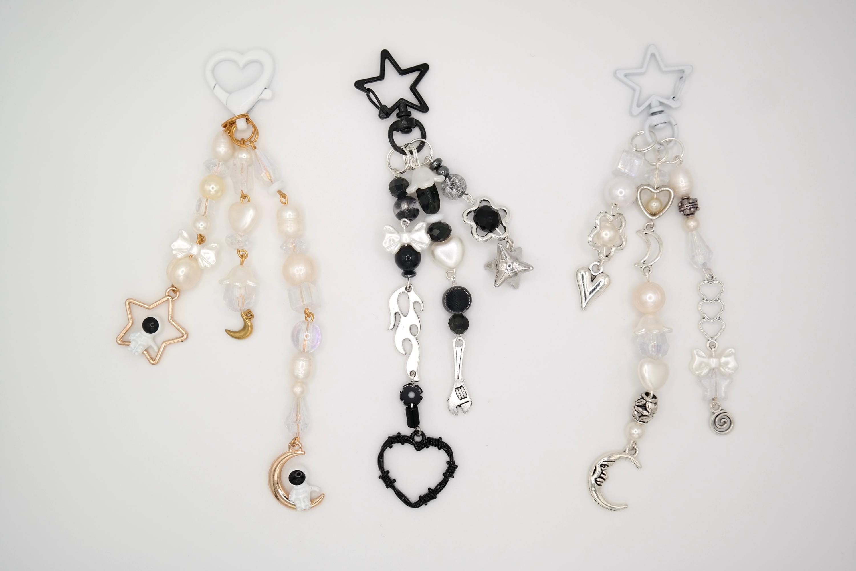Handmade Bag Charms (Heart & Star Options) Size ONE SIZE - 3 Thumbnail
