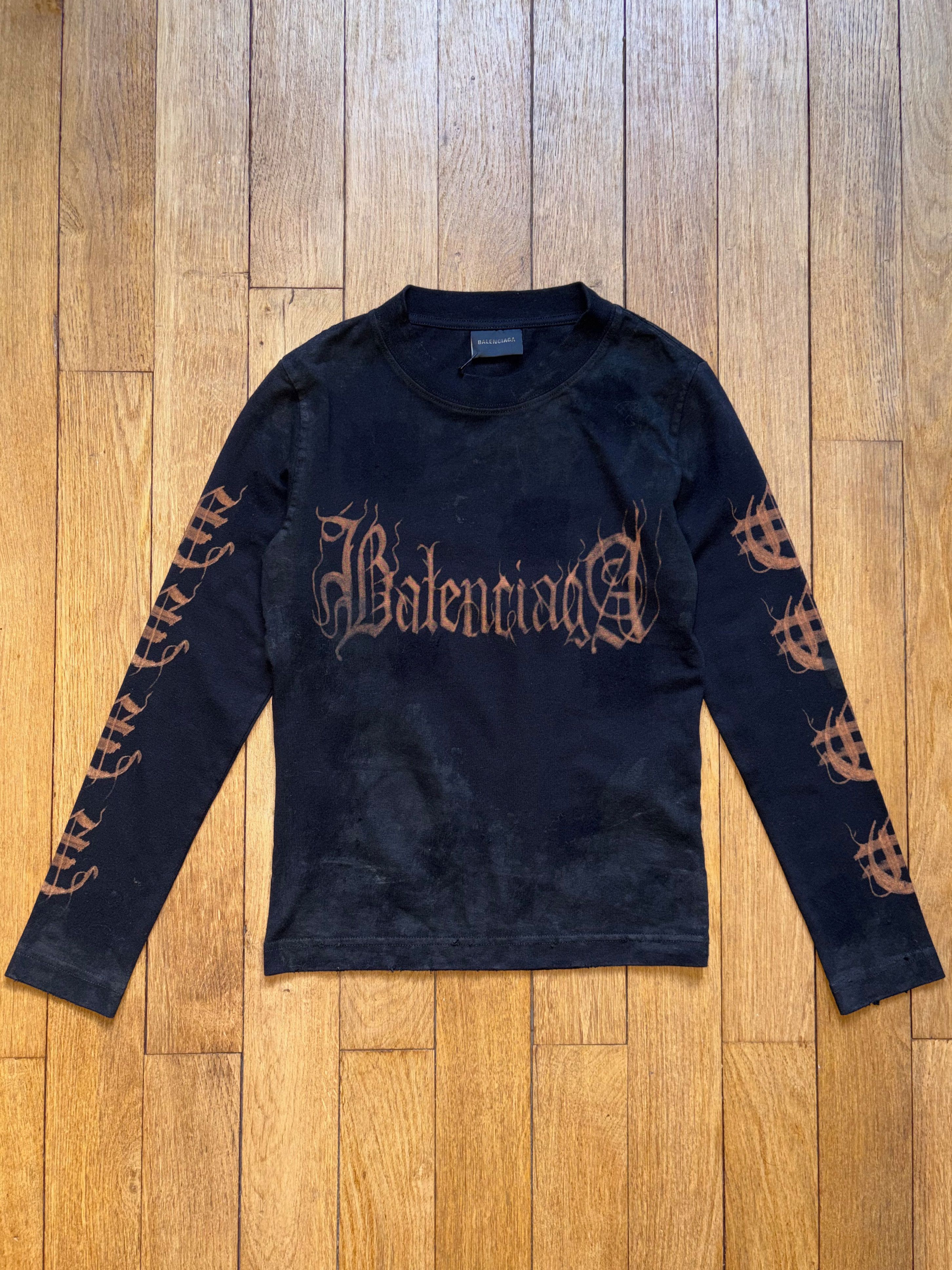 Balenciaga Balenciaga Heavy Metal long sleeve tshirt Size S / US 4 / IT 40 - 1 Thumbnail