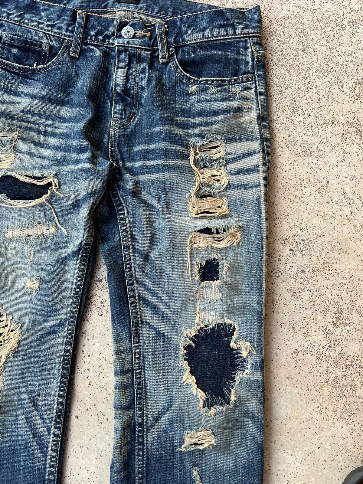 If Six Was Nine × JACKROSE JACK ROSE DISTRESSED RIPPED PUNK JEANS Size US 31 - 4 Thumbnail
