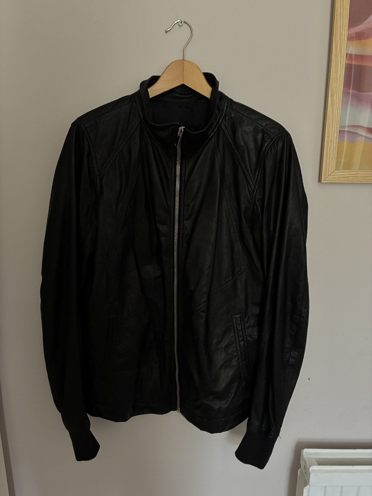 Rick Owens Intarsia Cow's Leather Jacket (Olmar & Mirta era) Size US L / EU 52-54 / 3 - 9 Thumbnail