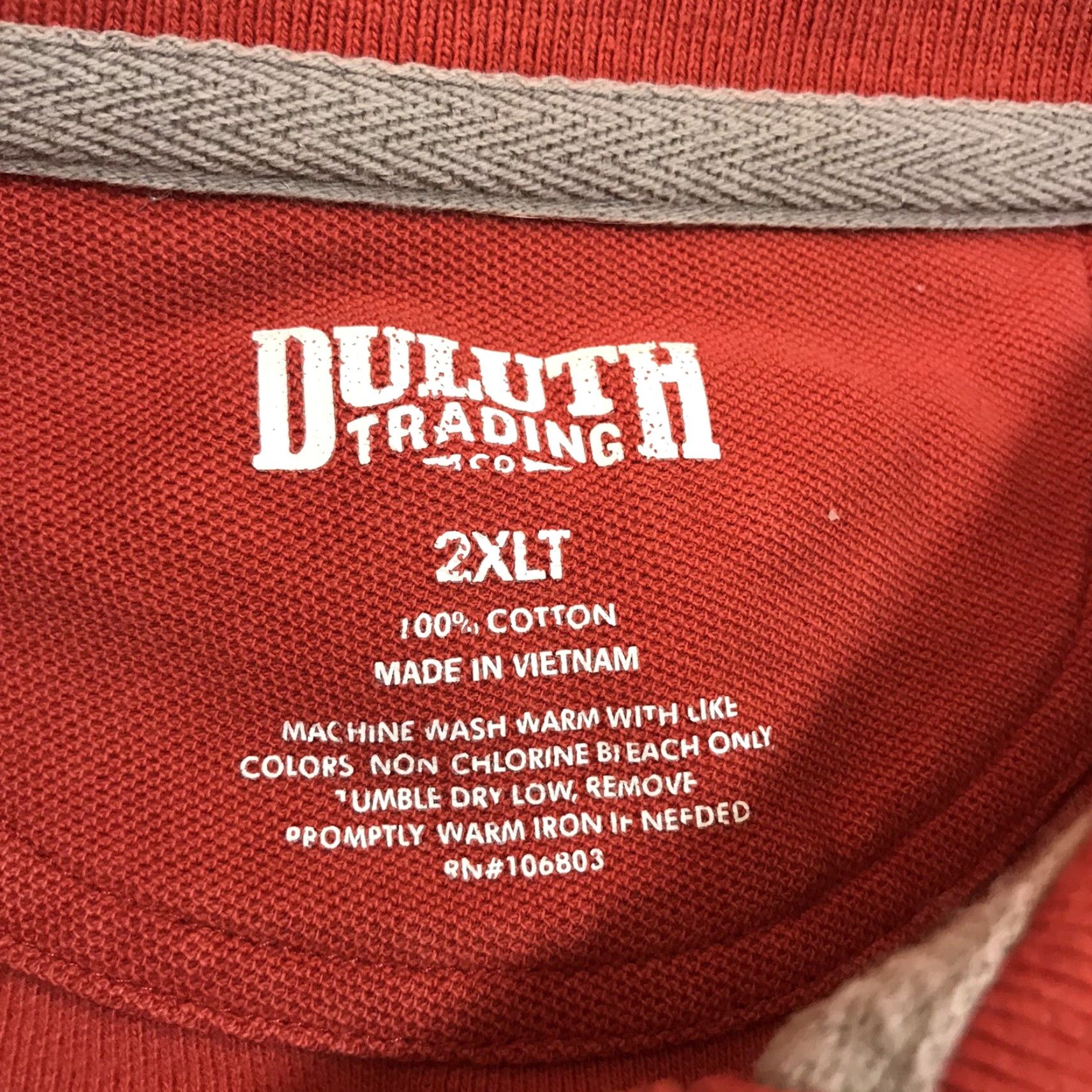Vintage DULUTH Trading Polo Shirt Mens 2XL Red Knit 100% Cotton All Seasons Outdoor Breathable Casual Size US XXL / EU 58 / 5 - 3 Thumbnail
