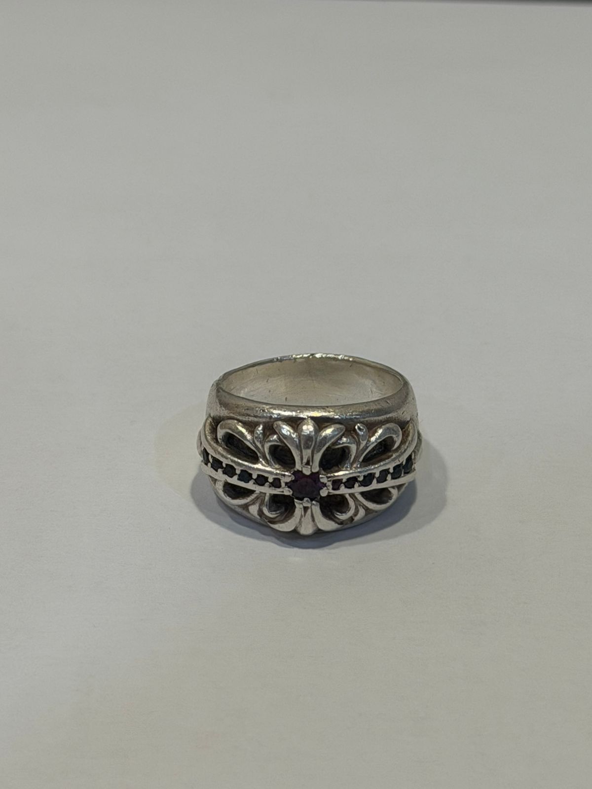 Chrome Hearts Chrome Hearts Floral Cross Pave Ruby Ring Size ONE SIZE - 4 Thumbnail