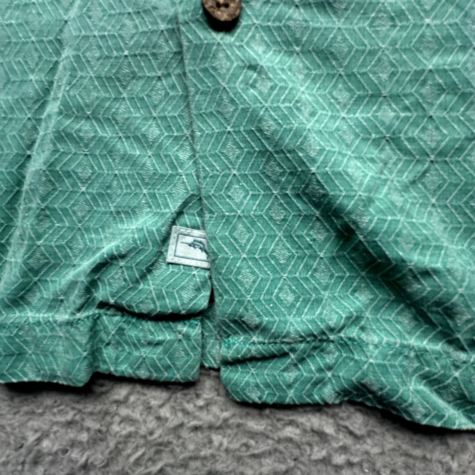 Tommy Bahama Tommy Bahama 100% Silk Textured Geometric Shirt Mens XXL Size US XXL / EU 58 / 5 - 11 Thumbnail