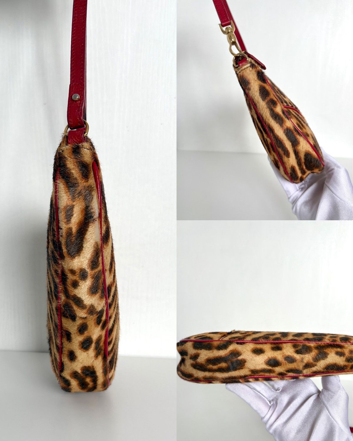 Dior Christian Dior Leopard Pony Hair Mini Saddle Bag Size ONE SIZE - 13 Thumbnail