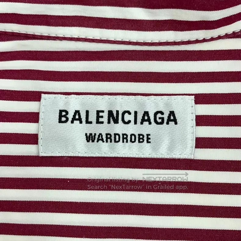 Other Balenciaga Burgundy Vertical Striped Cotton Collar Single- Size XXS / US 00 / IT 34 - 5 Thumbnail