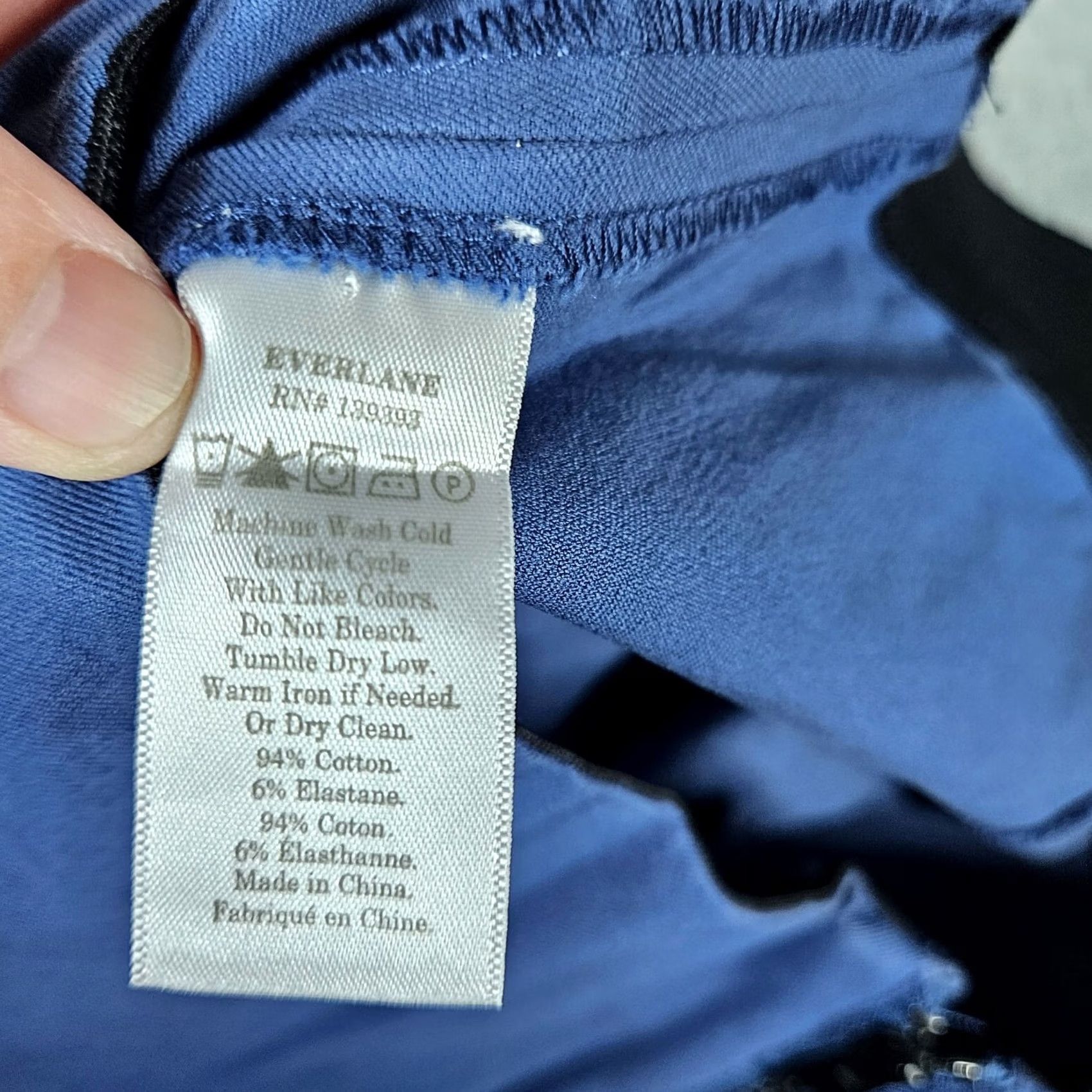 Everlane Everlane Women's Pants Side Zipper Ankle Blue 6 Slim Regular Fit Cotton Elastane Size 28" / US 6 / IT 42 - 6 Thumbnail