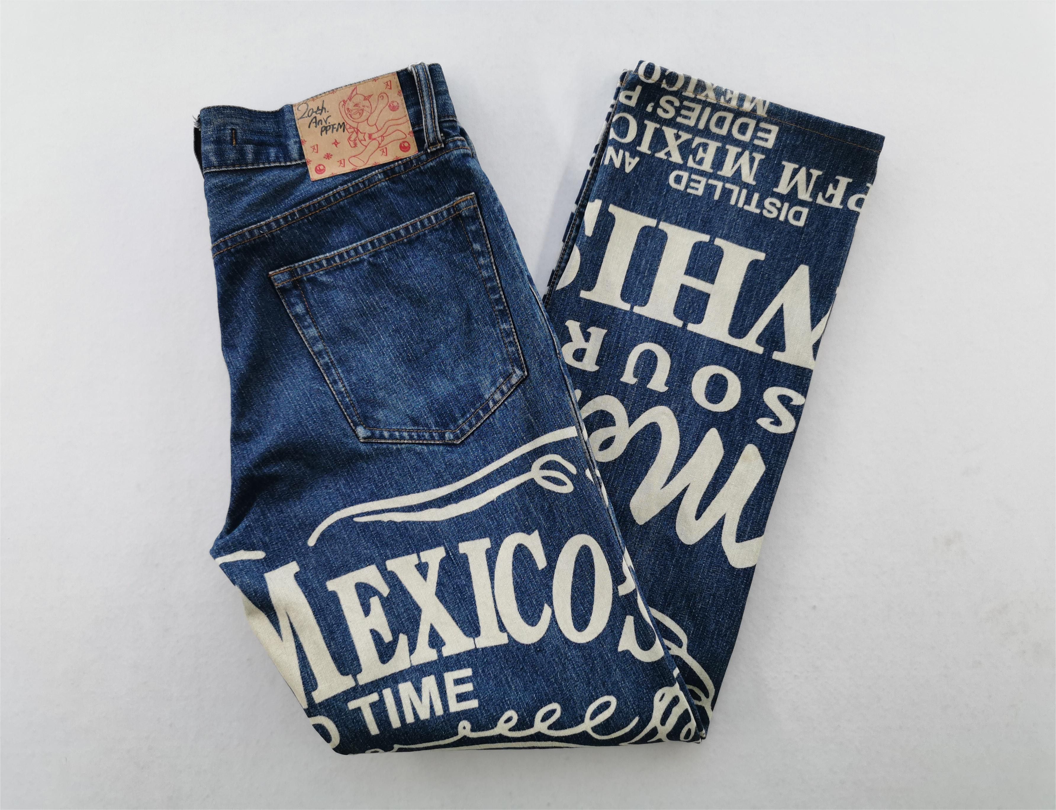 PPFM Vintage 90s PPFM Rock N' Roll Mexico's Old Time Denim Size US 33 - 6 Thumbnail