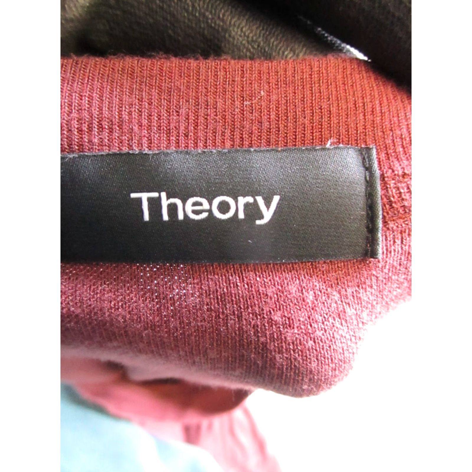 Theory Theory Shirt Womens Xxl Red Knit Longsleeve T-Shirt Solid Round Neck Pullover Modal Knit Sleeves Basic 2XL Red Womens Mens? Size XXL / US 16-18 / IT 52-54 - 3 Thumbnail