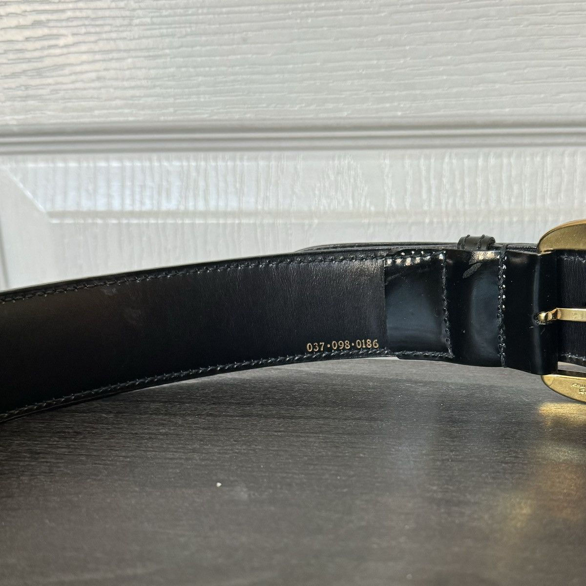 Gucci Gucci Vintage Black Patent Leather Studded Logo Belt Size ONE SIZE - 3 Thumbnail