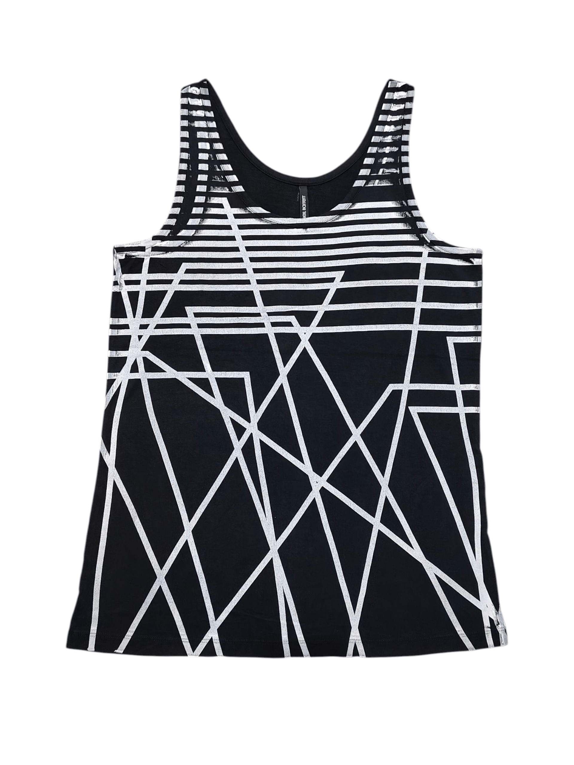 Neil Barrett Neil Barrett- Minimal Design Geometric Stripe Tank Top Size US S / EU 44-46 / 1 - 1 Thumbnail