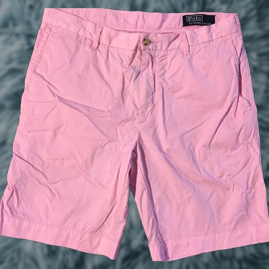Polo Ralph Lauren VINTAGE Polo Ralph Lauren Chino Shorts 33 Pink 90s 80s Nautical Beach Military Army USA Sailing Yachting Surf Skate 92 Mens Size US XS / EU 42 / 0 - 1 Thumbnail