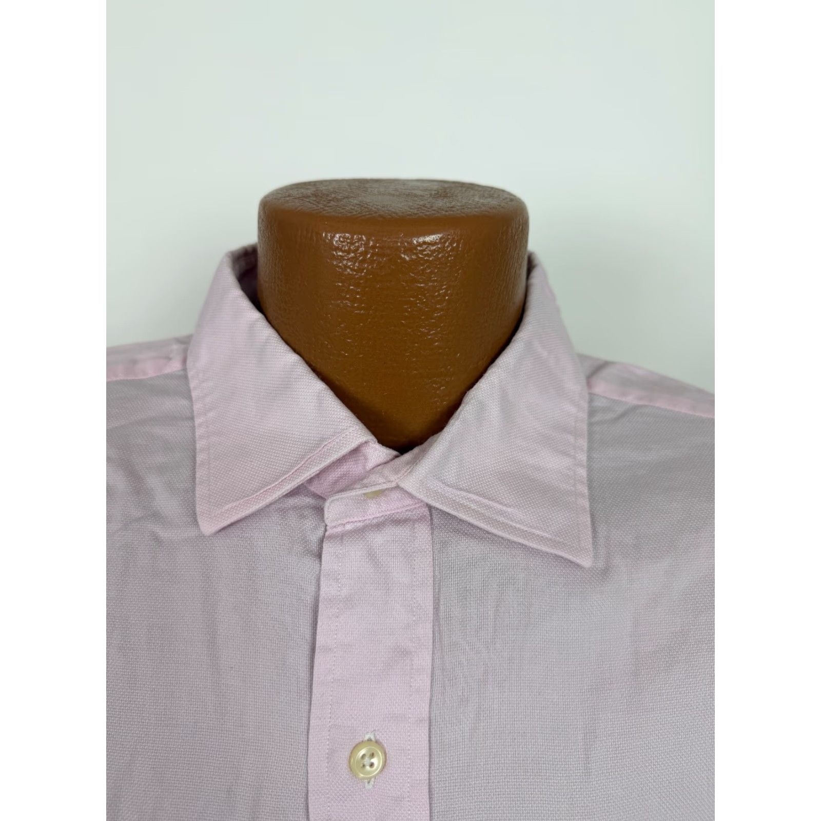 Ralph Lauren VINTAGE Ralph Lauren Dress Shirt Men XL Pink Cotton 90s Philip 17.5 34 35 Size 46R - 4 Thumbnail