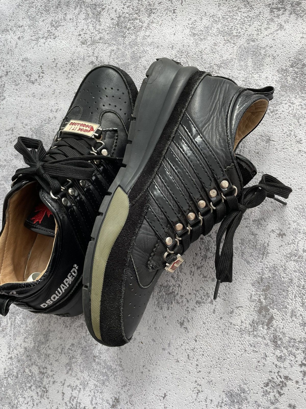 Dsquared2 × Vintage Dsquared 2 Black Leather Shoes Size US 7 / EU 40 - 8 Thumbnail