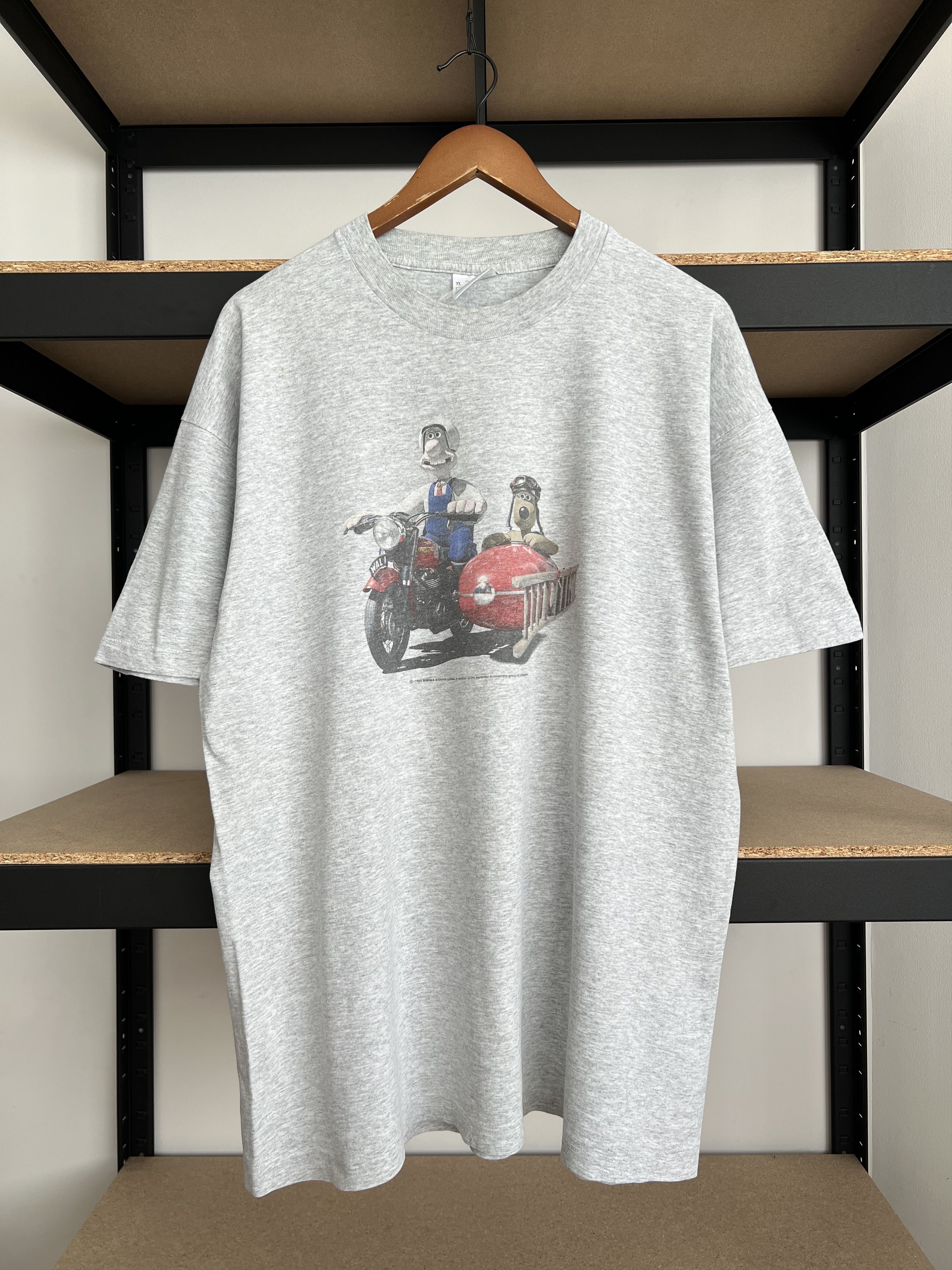 Cartoon Network Vintage 1995 Wallace and Gromit Cartoon Gray T-shirt Size US XL / EU 56 / 4 - 1 Thumbnail