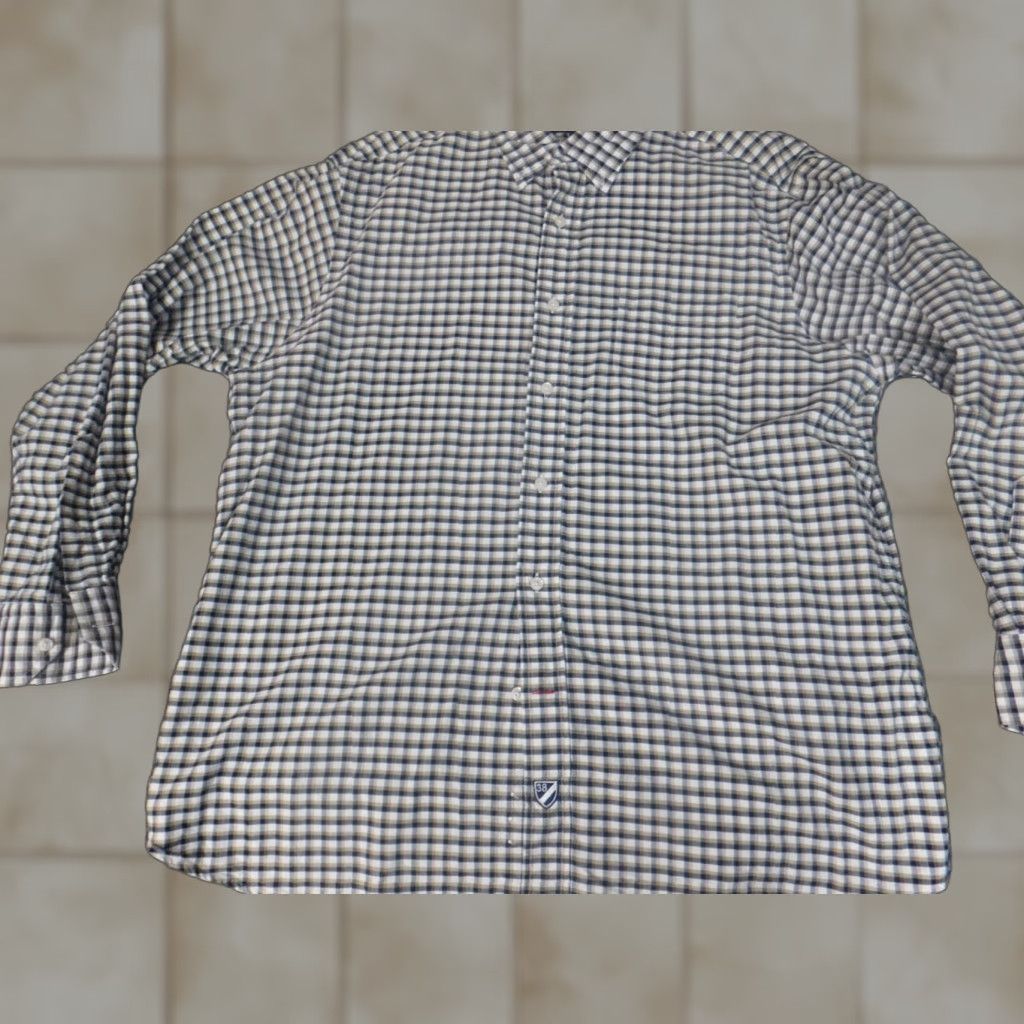Cremieux Cremieux Mens Shirt XL gray plaid button-down long sleeve collar classic knitted cotton pocket logo Size US XL / EU 56 / 4 - 1 Thumbnail