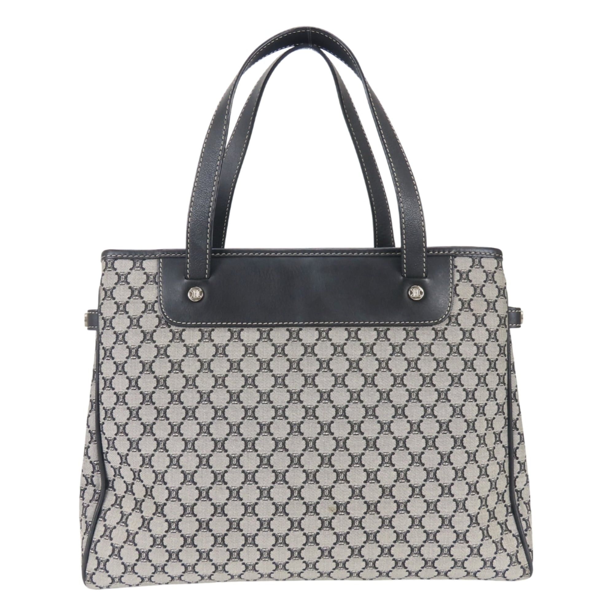 Celine Celine Macadam Tote Bag, Gray/Black, Women's Size ONE SIZE - 1 Thumbnail
