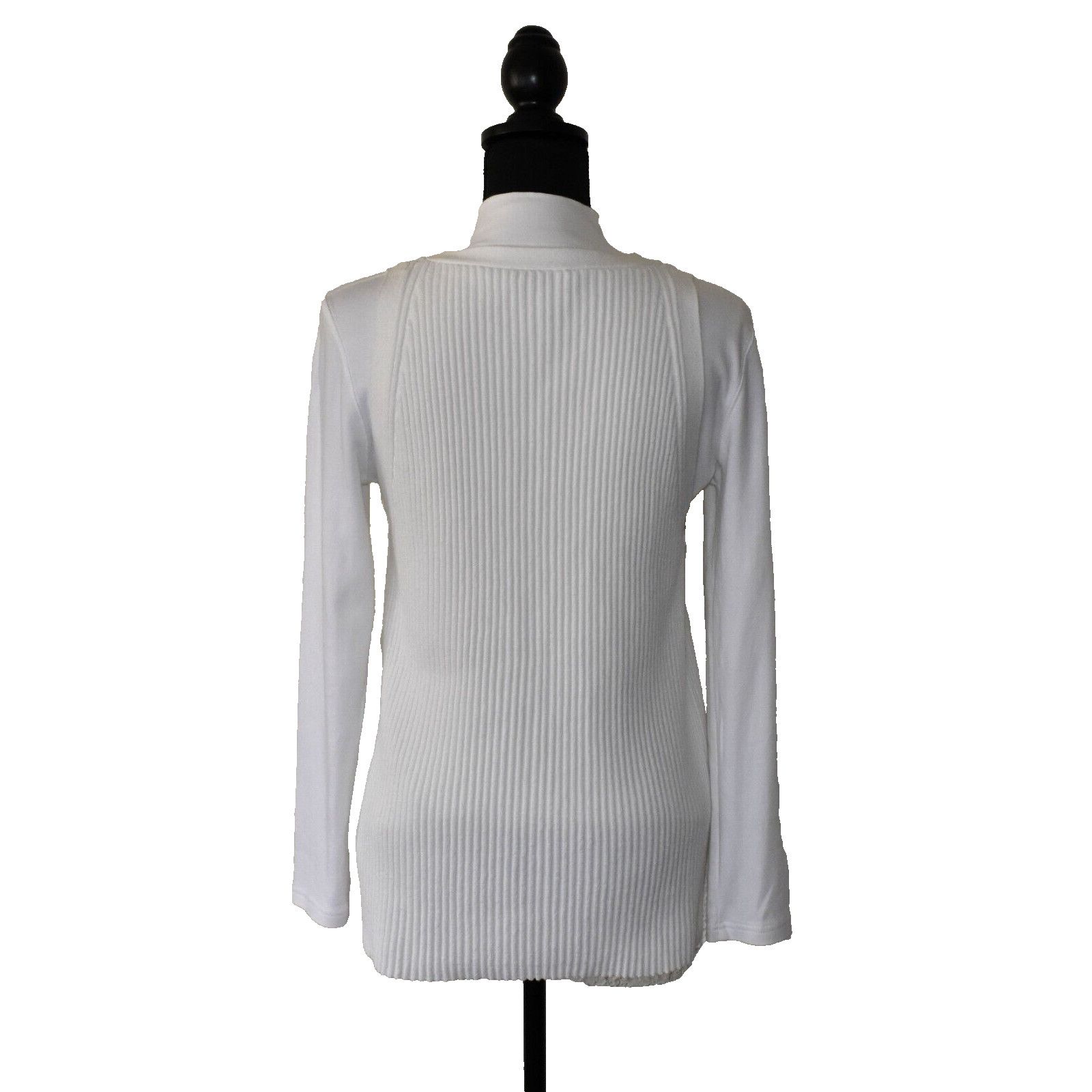 Cos COS Cotton Ribknit Sleeveless V Neck Cardigan Sweater Size L Size L / US 10 / IT 46 - 3 Thumbnail